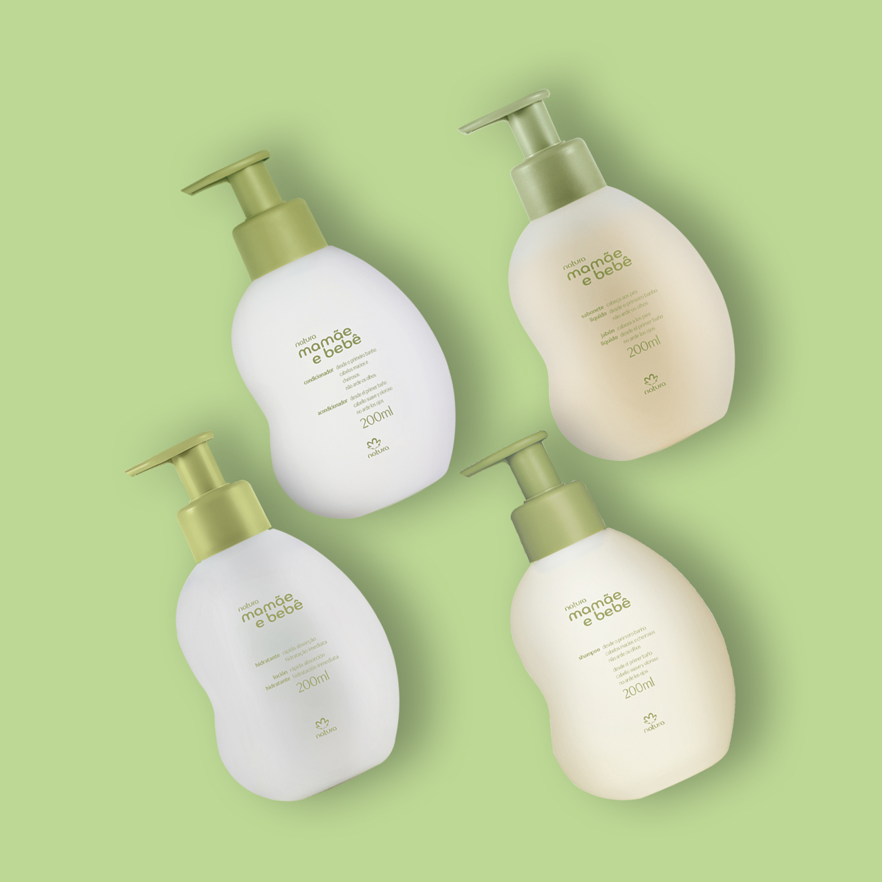 Kit Mamãe e Bebê Shampoo, Condicionador, Sabonete Líquido e Hidratante (4 produtos)