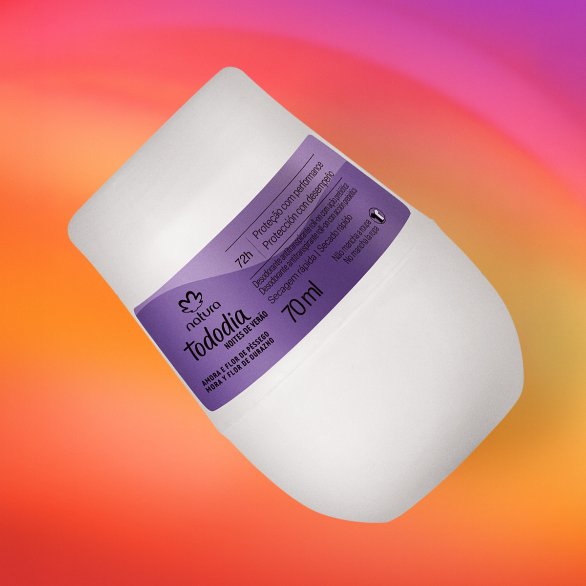 Desodorante Antitranspirante Roll-on Tododia Amora e Flor de Pêssego