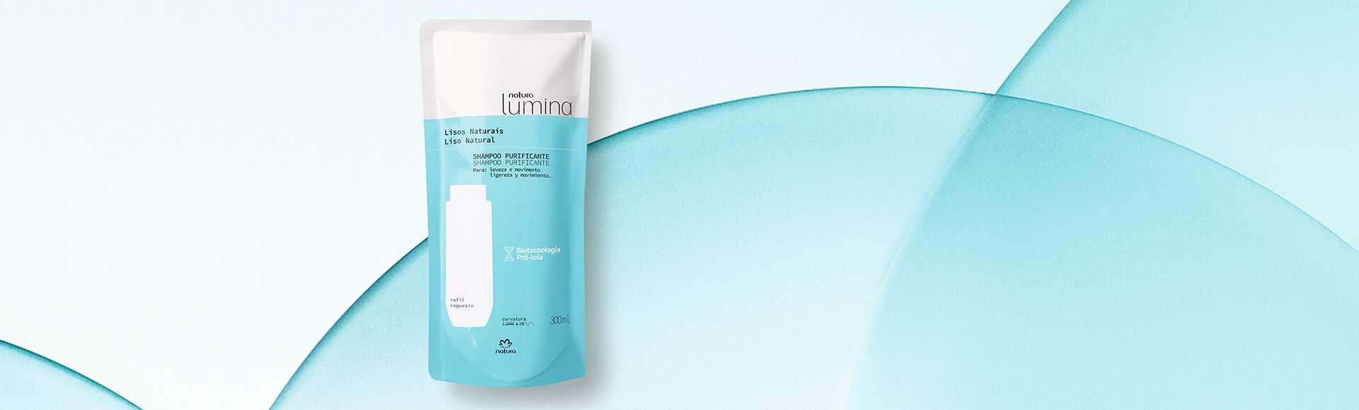 Refil Shampoo Purificante Para Cabelo Liso Lumina