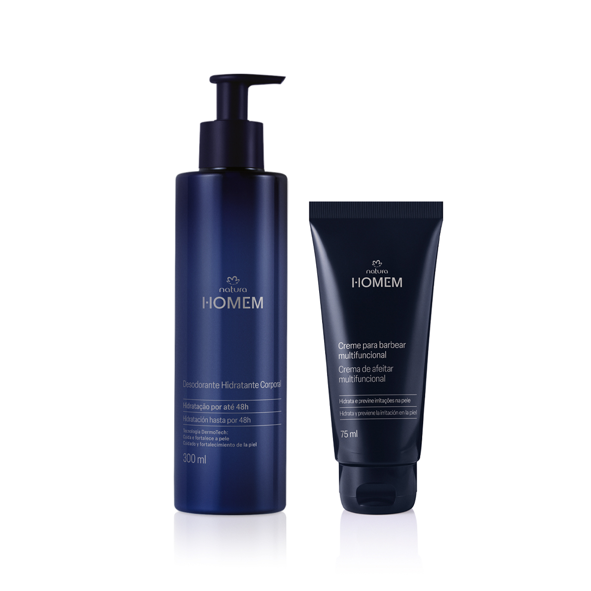 Kit Creme para Barbear e Hidratante Corporal Natura Homem (2 produtos)