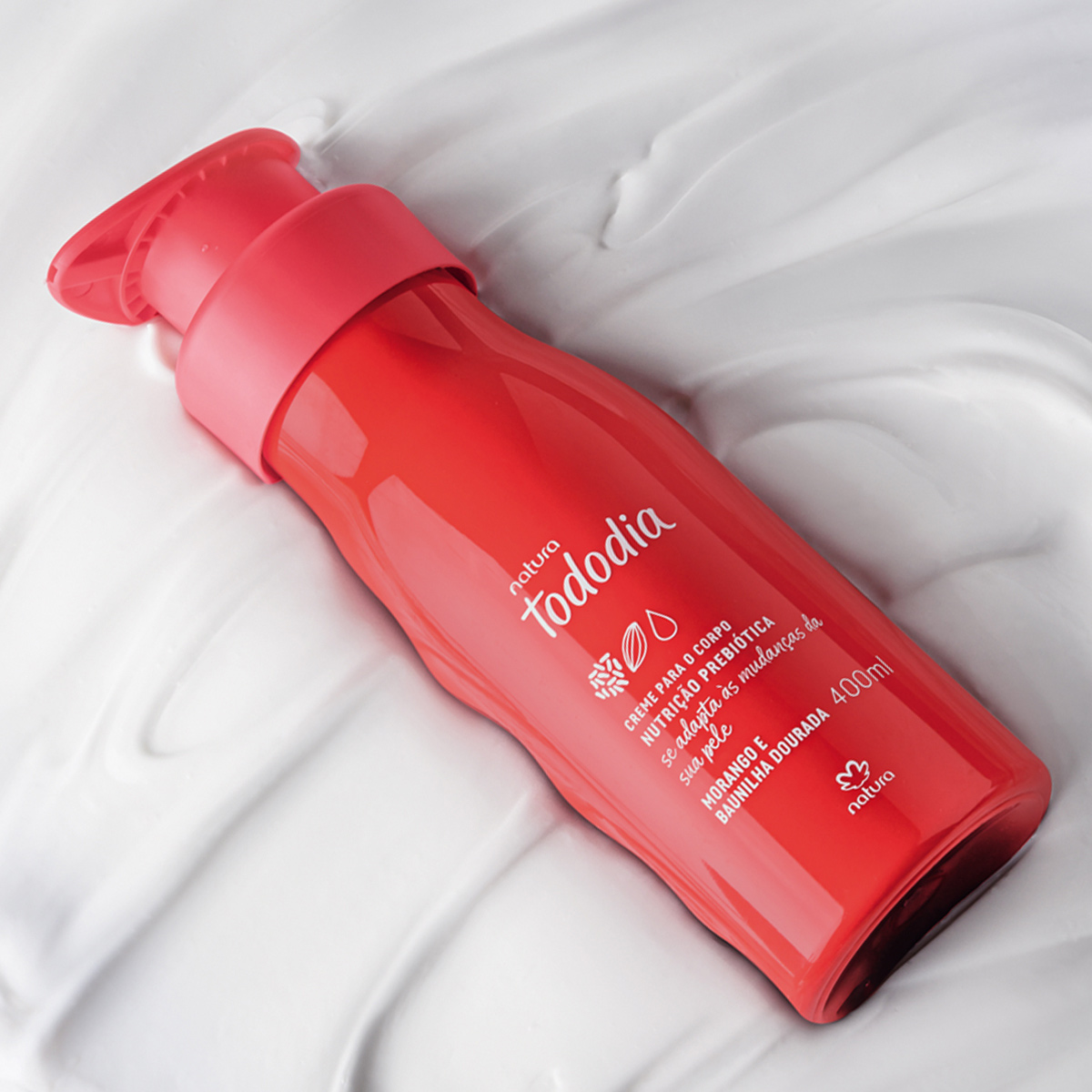 Creme Desodorante Nutritivo para o Corpo Tododia Morango e Baunilha Dourada