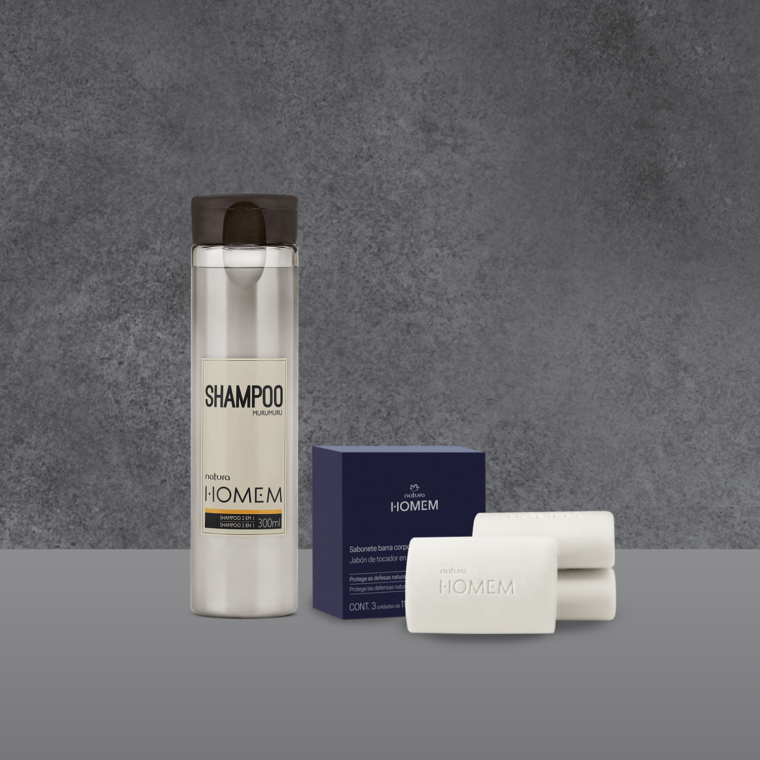 Kit Natura Homem Shampoo 2 em 1 e Sabonete (2 produtos)