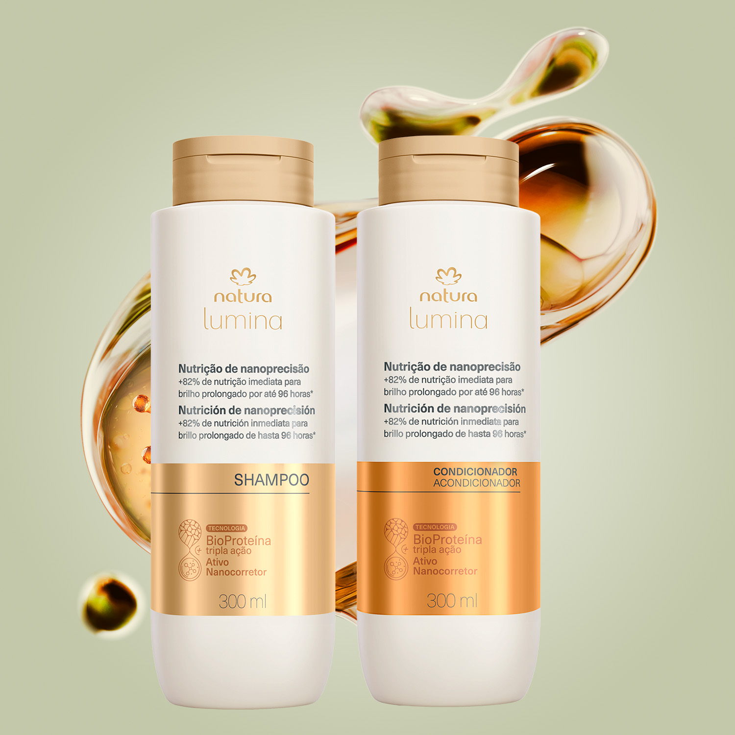 Kit Natura Lumina Nutrição e Nanoprecisão Shampoo e Condicionador