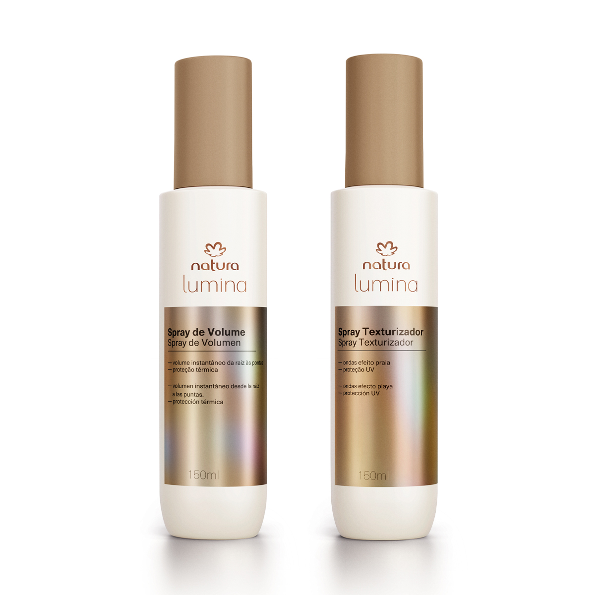 Kit Spray de Volume e Spray Texturizador para Finalização Lumina (2 produtos)