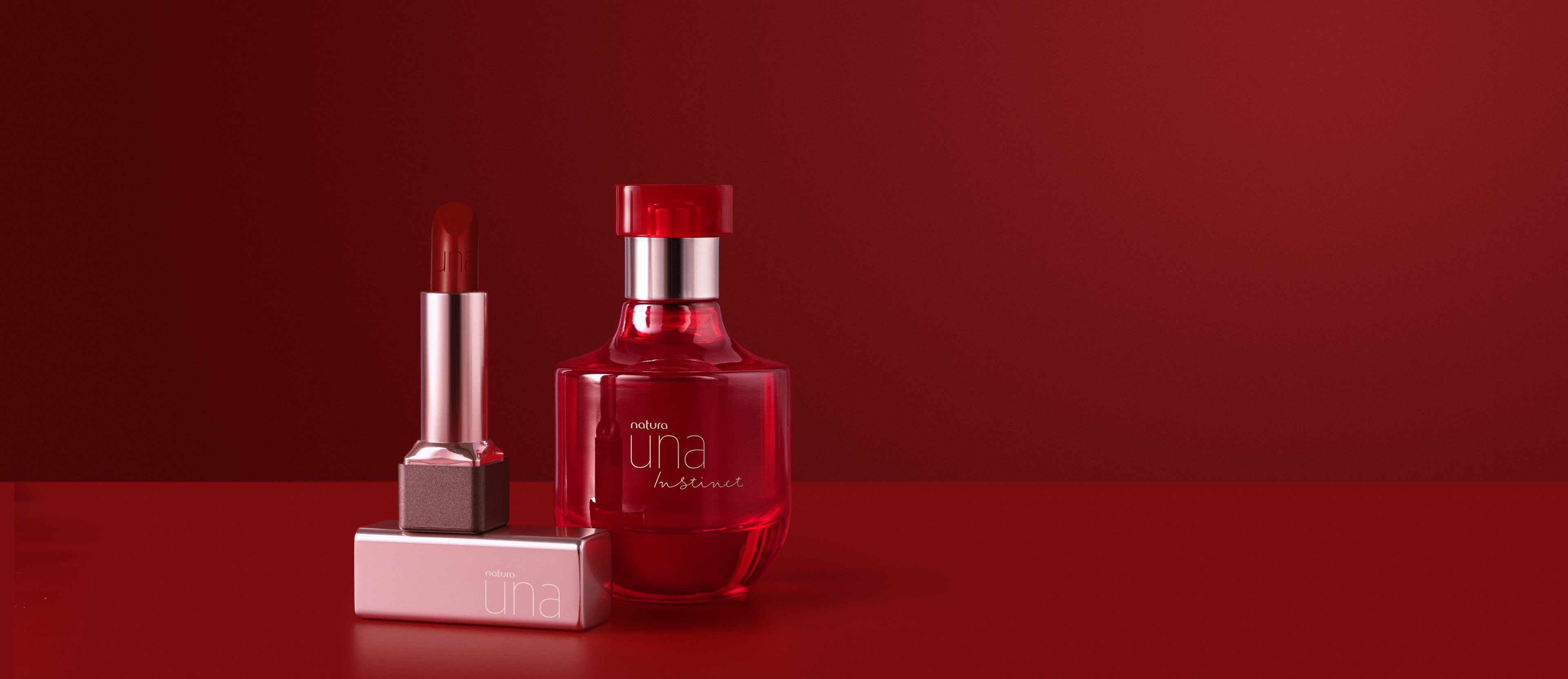Kit Natura Una Instinct Deo Parfum e Batom CC Hidratante FPS 25