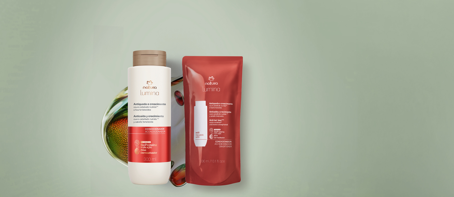 Kit Condicionador Antiqueda e Crescimento Lumina com Refil