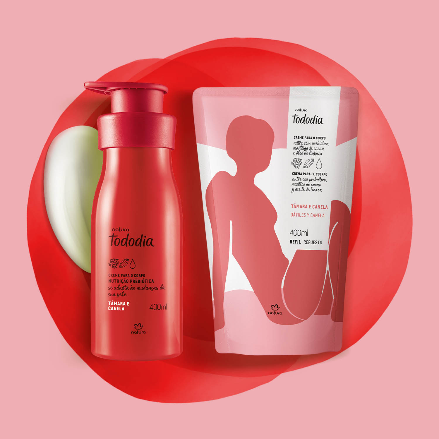Kit Creme Nutritivo com Refil Tododia Tâmara e Canela