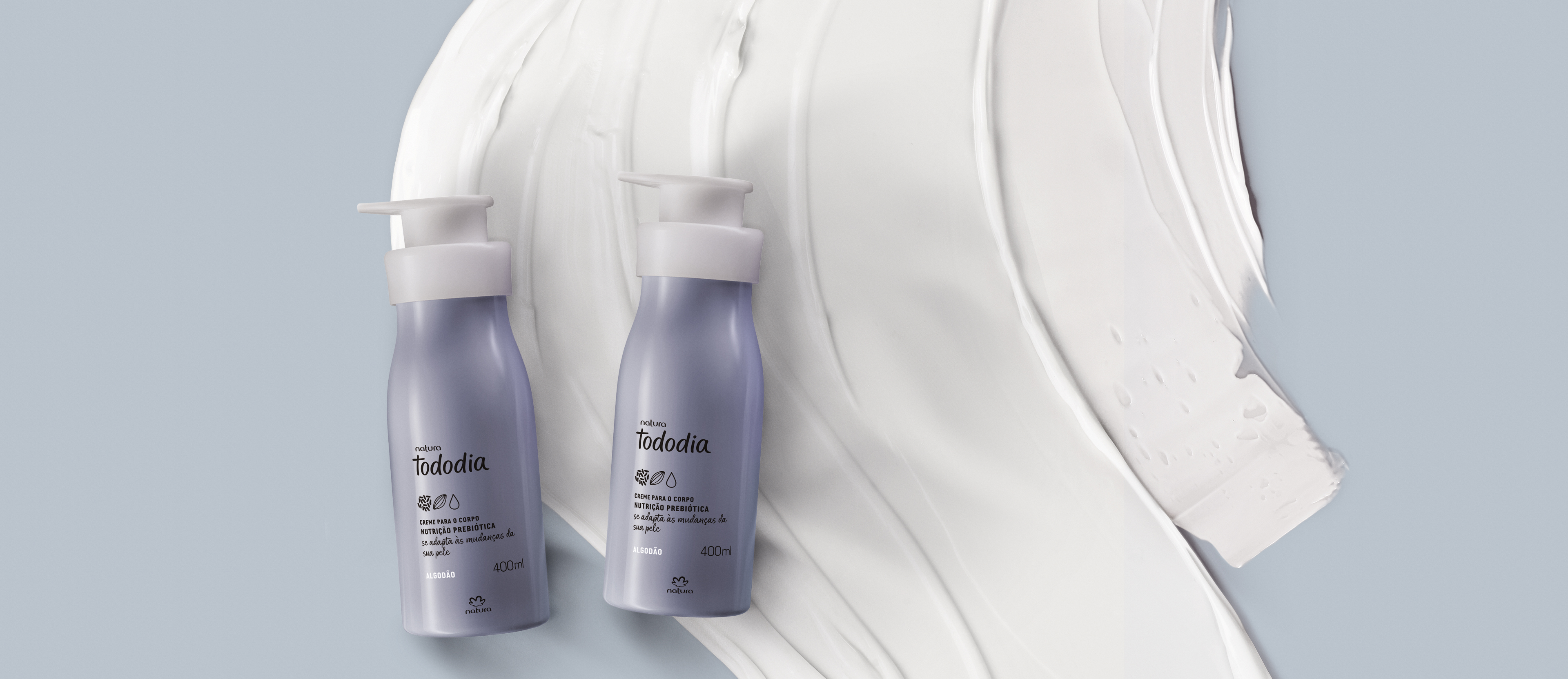 Kit Creme Desodorante Nutritivo Para o Corpo Tododia Algodão