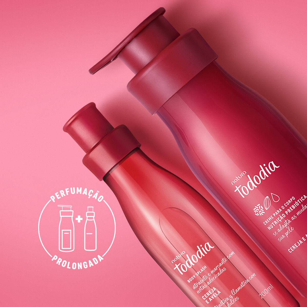 Kit Creme Nutritivo e Body Splash Tododia Cereja e Avelã (2 produtos)
