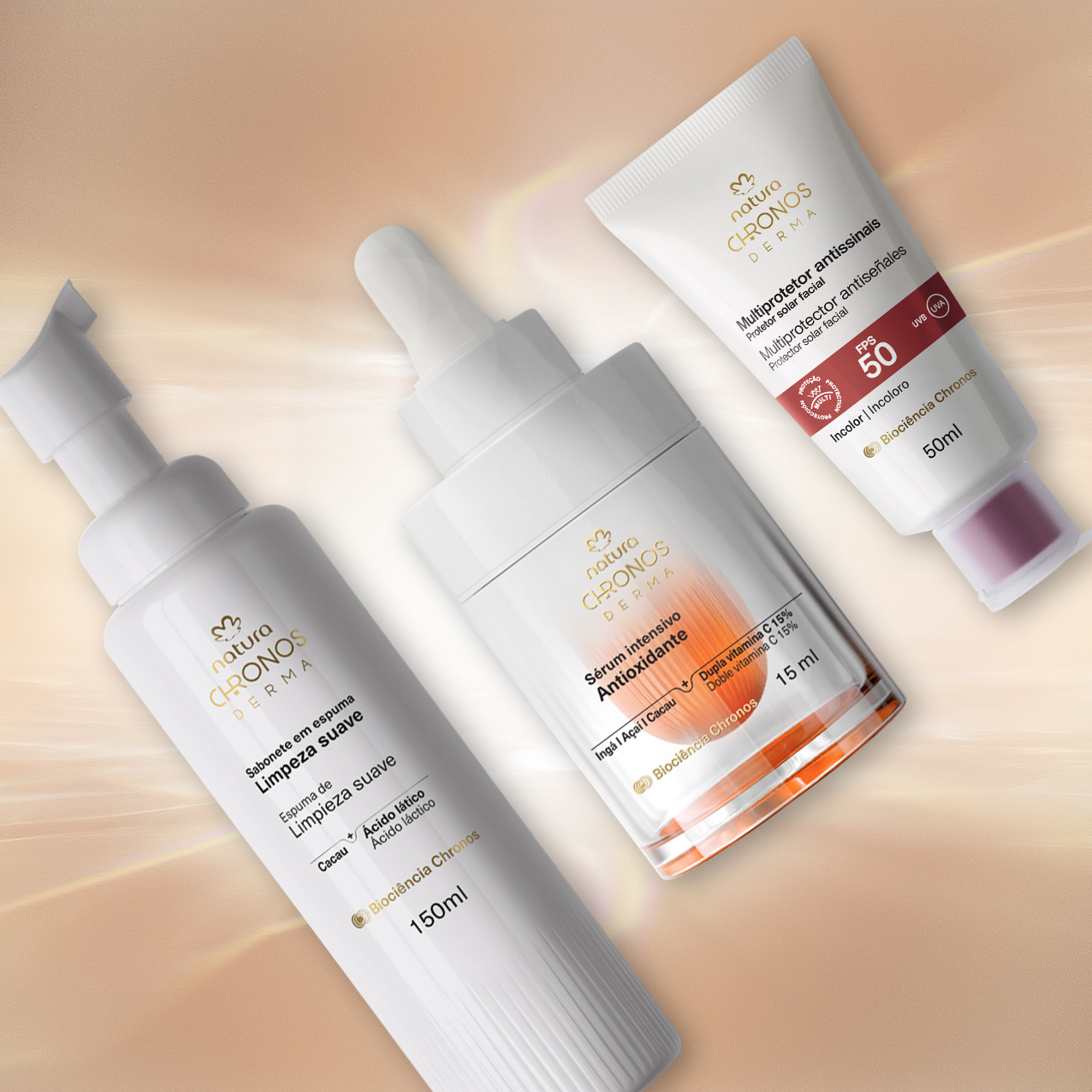 Kit Rotina Prevenção Chronos Derma (3 produtos)