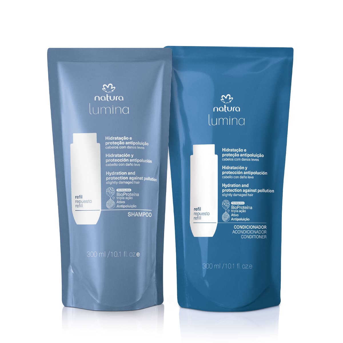 Kit Refis Shampoo e Condicionador Lumina Hidratação e Proteção Antipoluição (2 produtos)