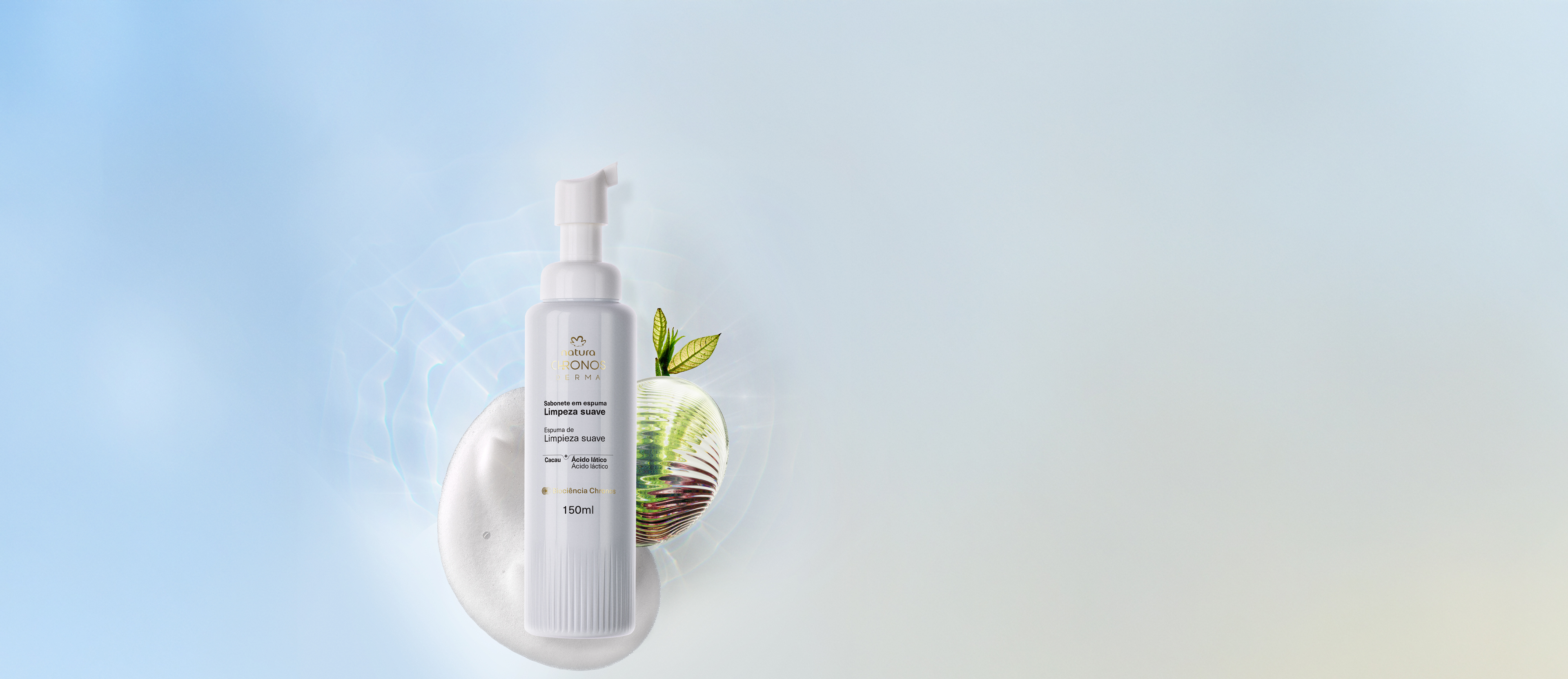 Sabonete em Espuma Limpeza Suave Chronos Derma