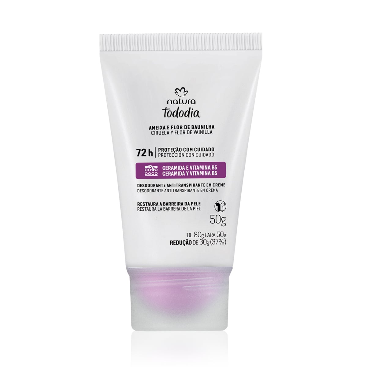 Desodorante Antitranspirante em Creme Tododia Ameixa e Flor de Baunilha