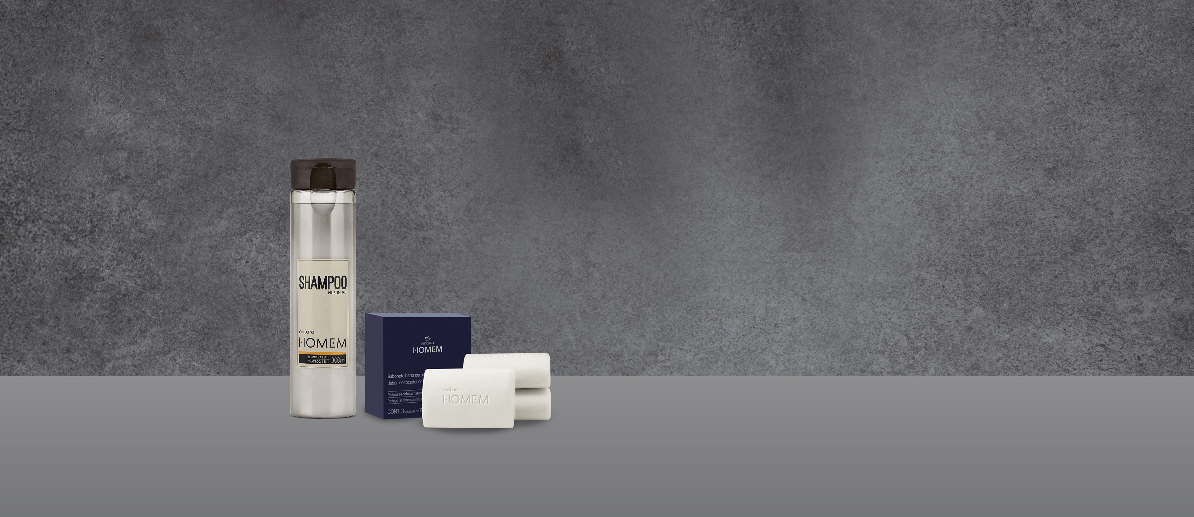 Kit Natura Homem Shampoo 2 em 1 e Sabonete (2 produtos)