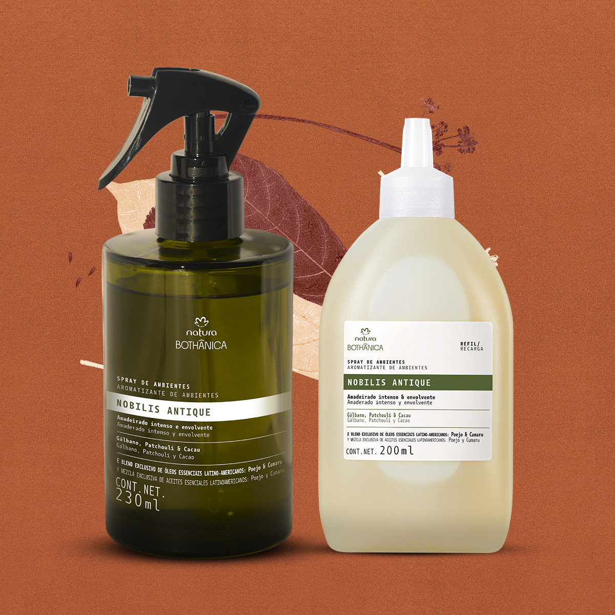 Kit Bothânica Spray para Ambientes Nobilis Antique e Refil (2 produtos)