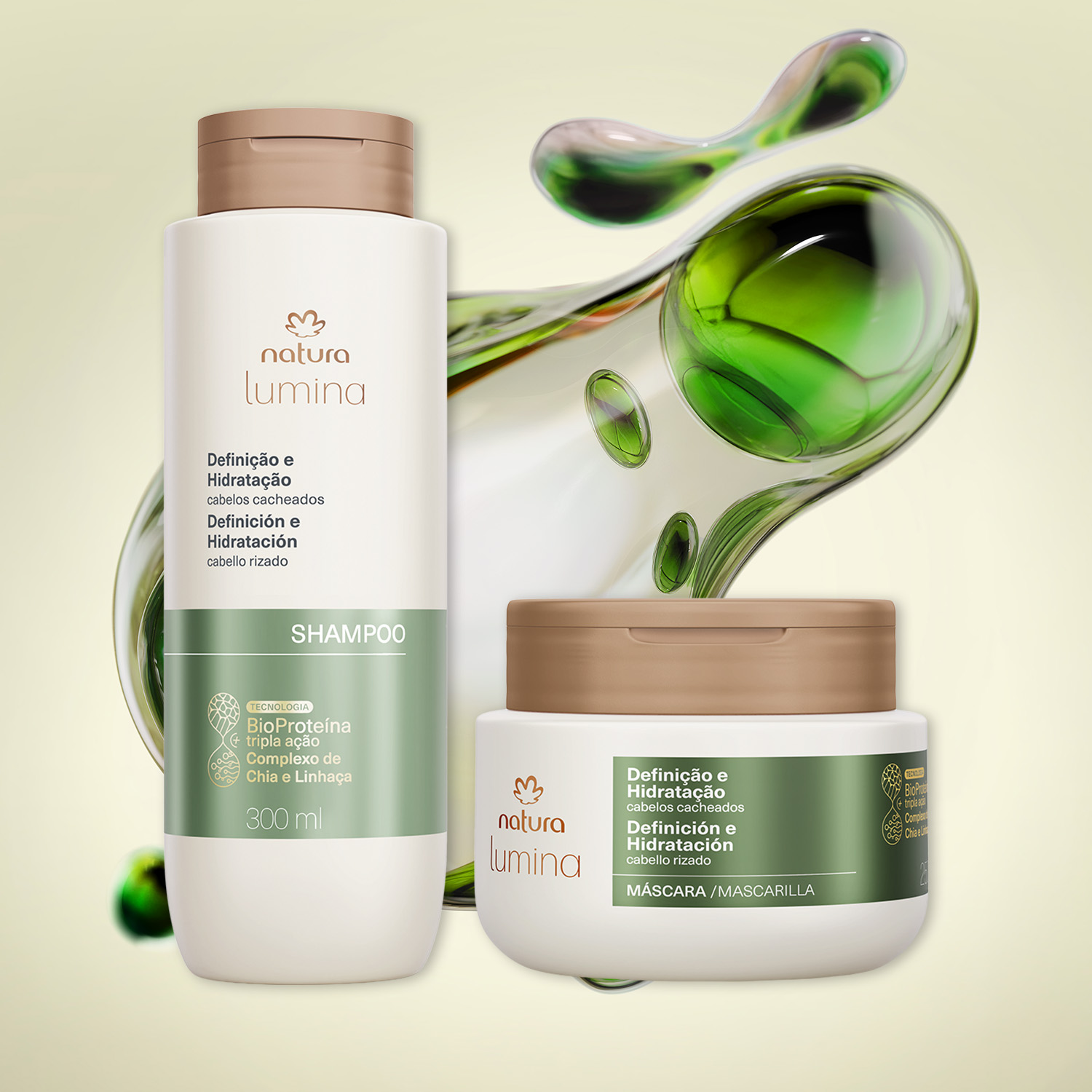 Kit Lumina Definição e Hidratação para Cachos Shampoo e Máscara