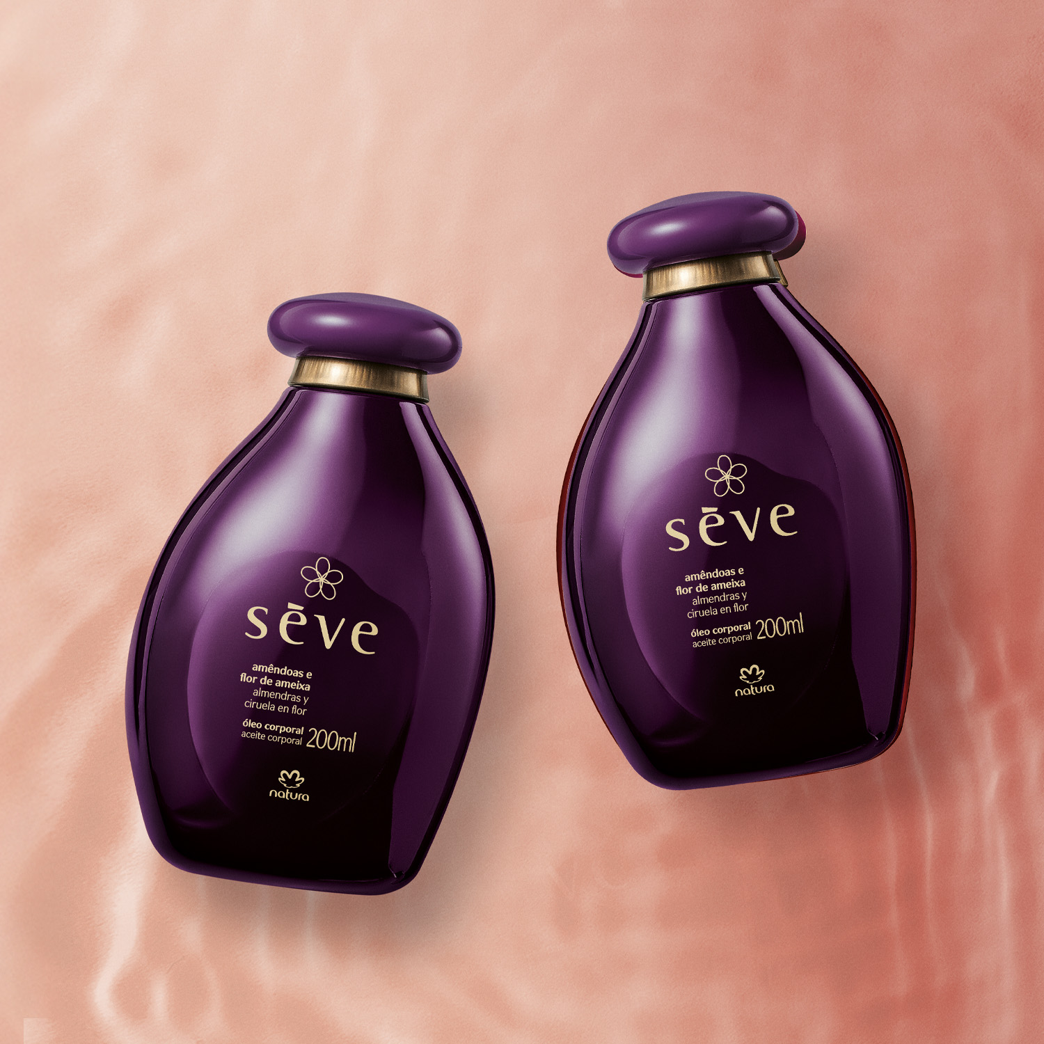 Kit Óleo Desodorante Corporal Sève Amêndoas e Flor de Ameixa (2 unidades)
