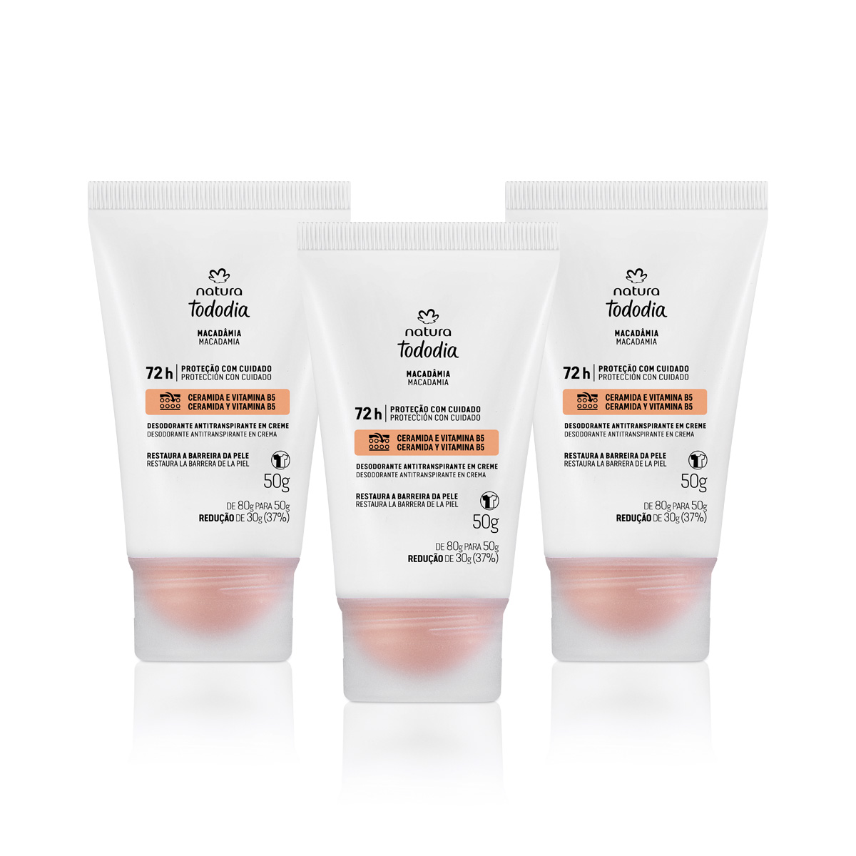 Kit Desodorante em Creme Tododia Macadâmia (3 produtos)