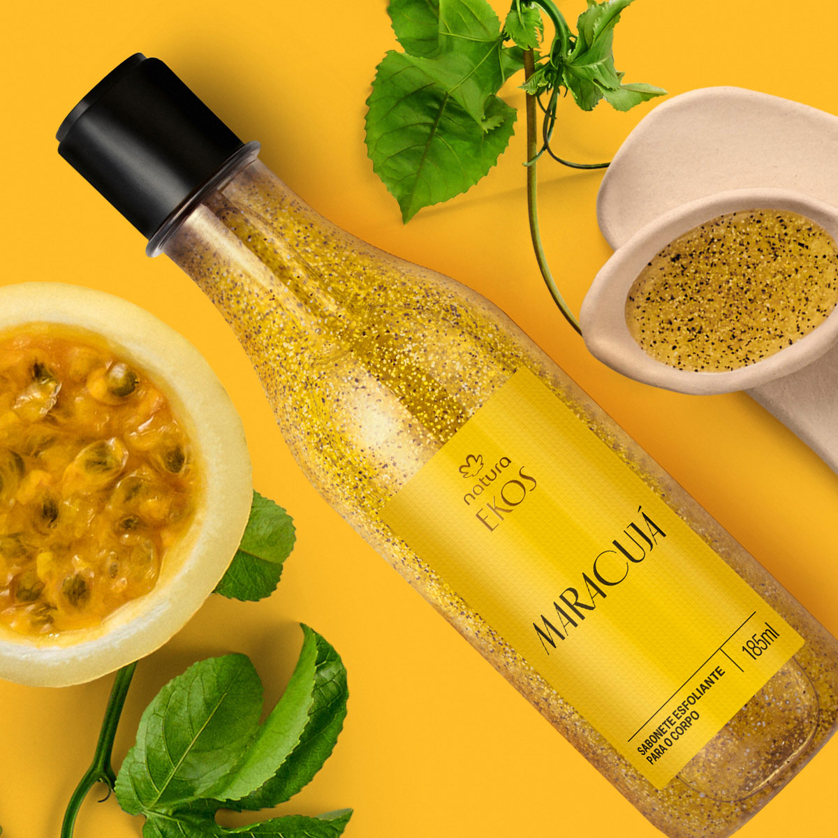 Sabonete Líquido Esfoliante para o Corpo Ekos Maracujá