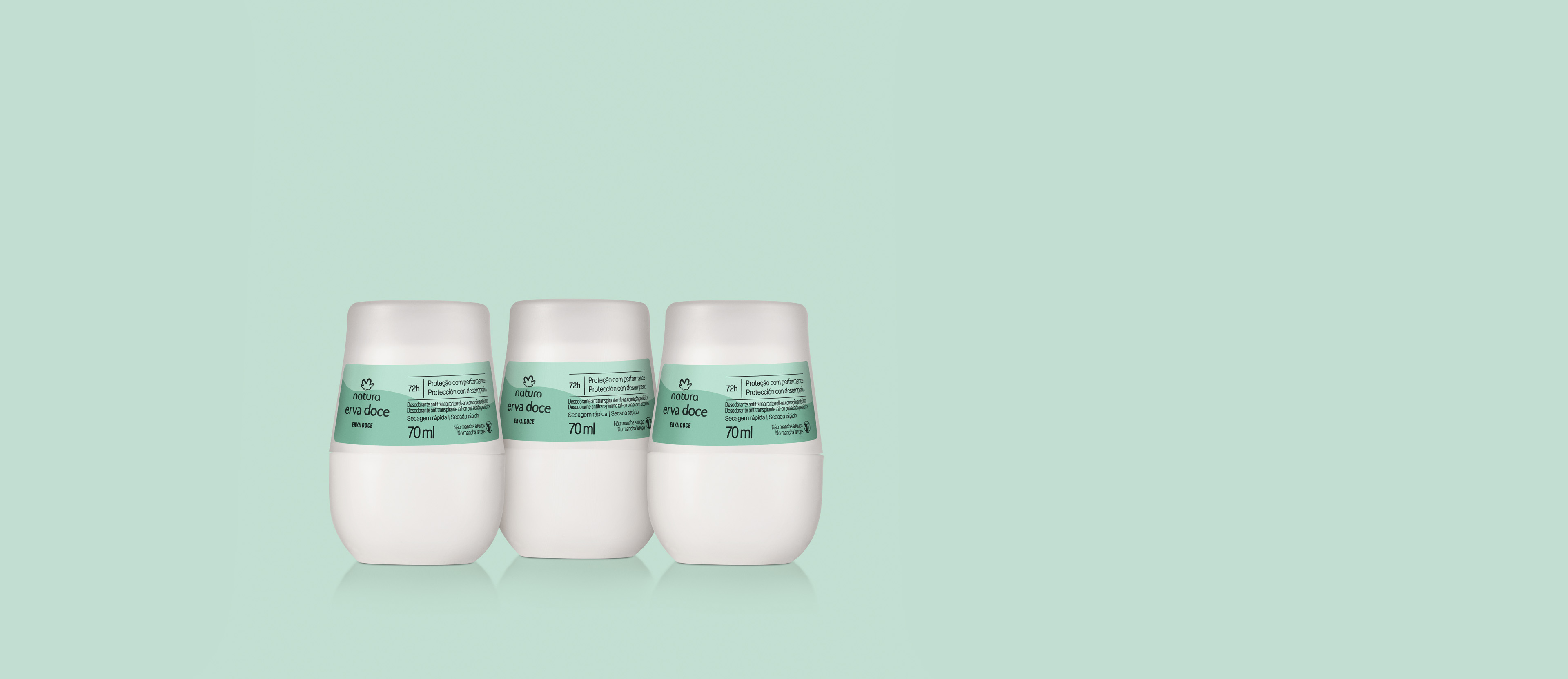 Kit Desodorante Antitranspirante Roll-On Erva Doce