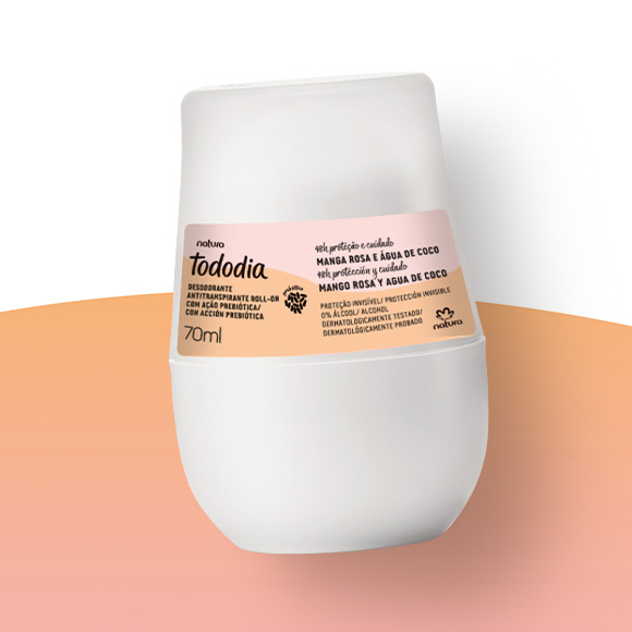 Desodorante Antitranspirante Roll-on Tododia Manga Rosa e Água de Coco