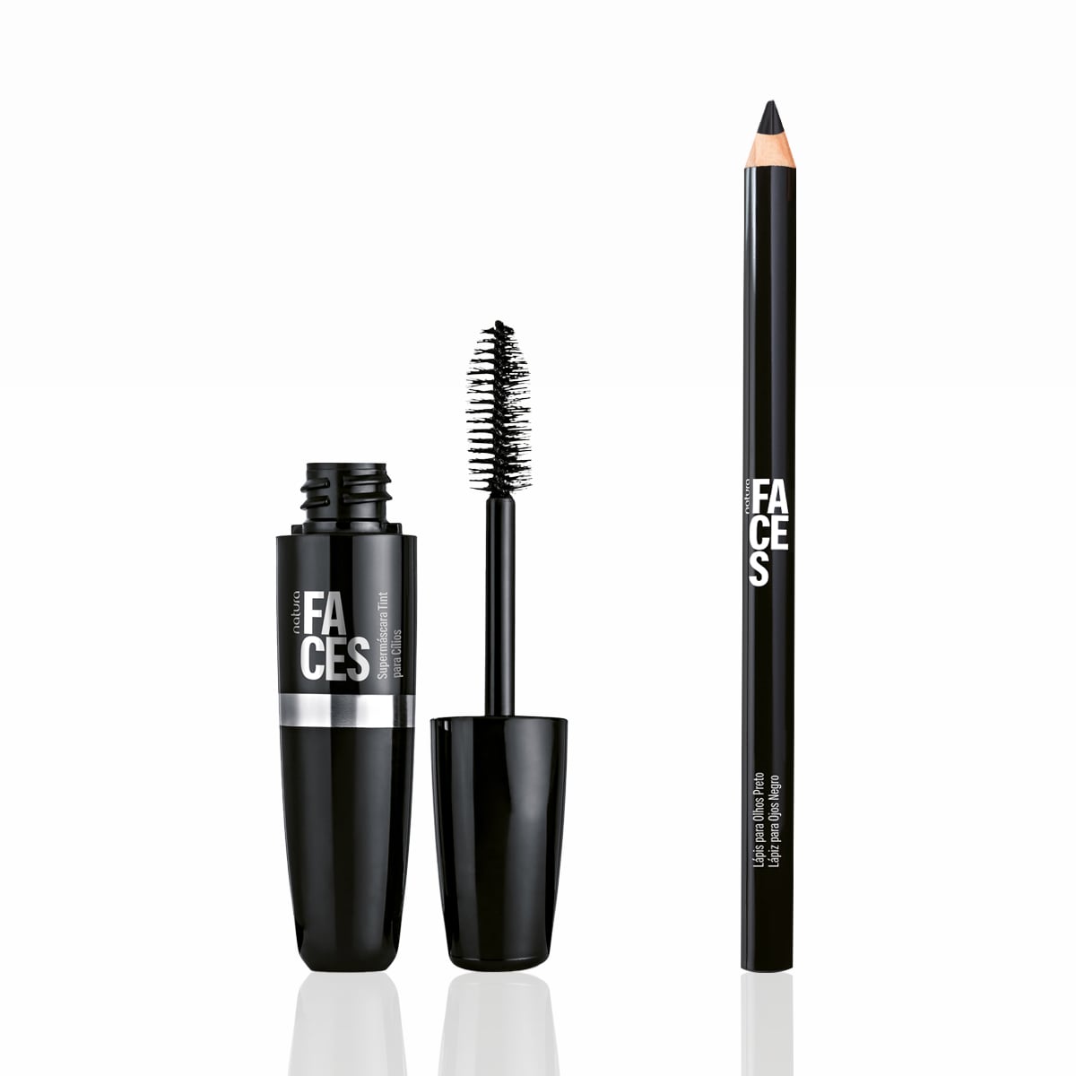 Kit Faces Lápis para Olhos Preto e Supermáscara Tint para Cílios (2 produtos)