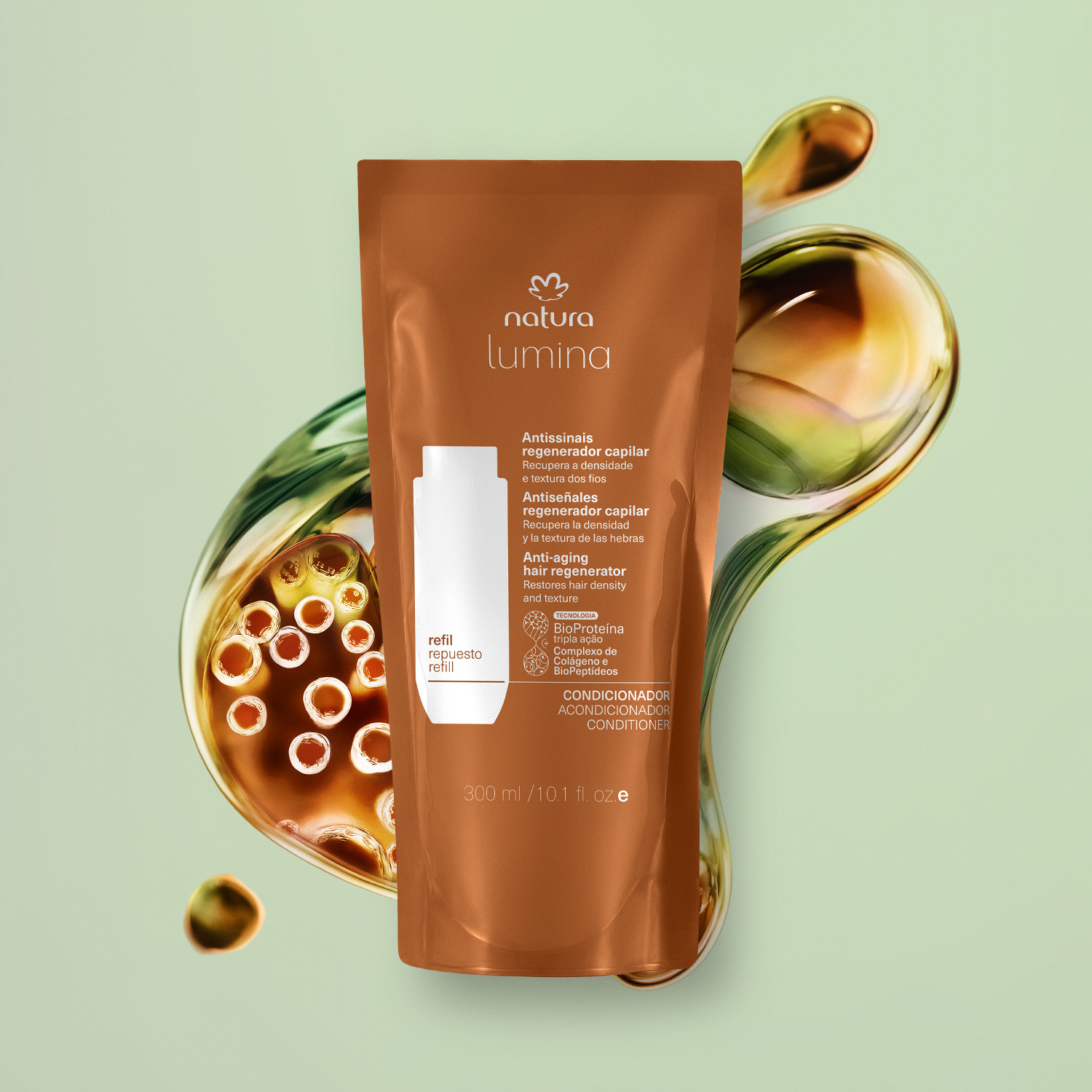 Refil Condicionador Antissinais Regenerador Capilar Lumina