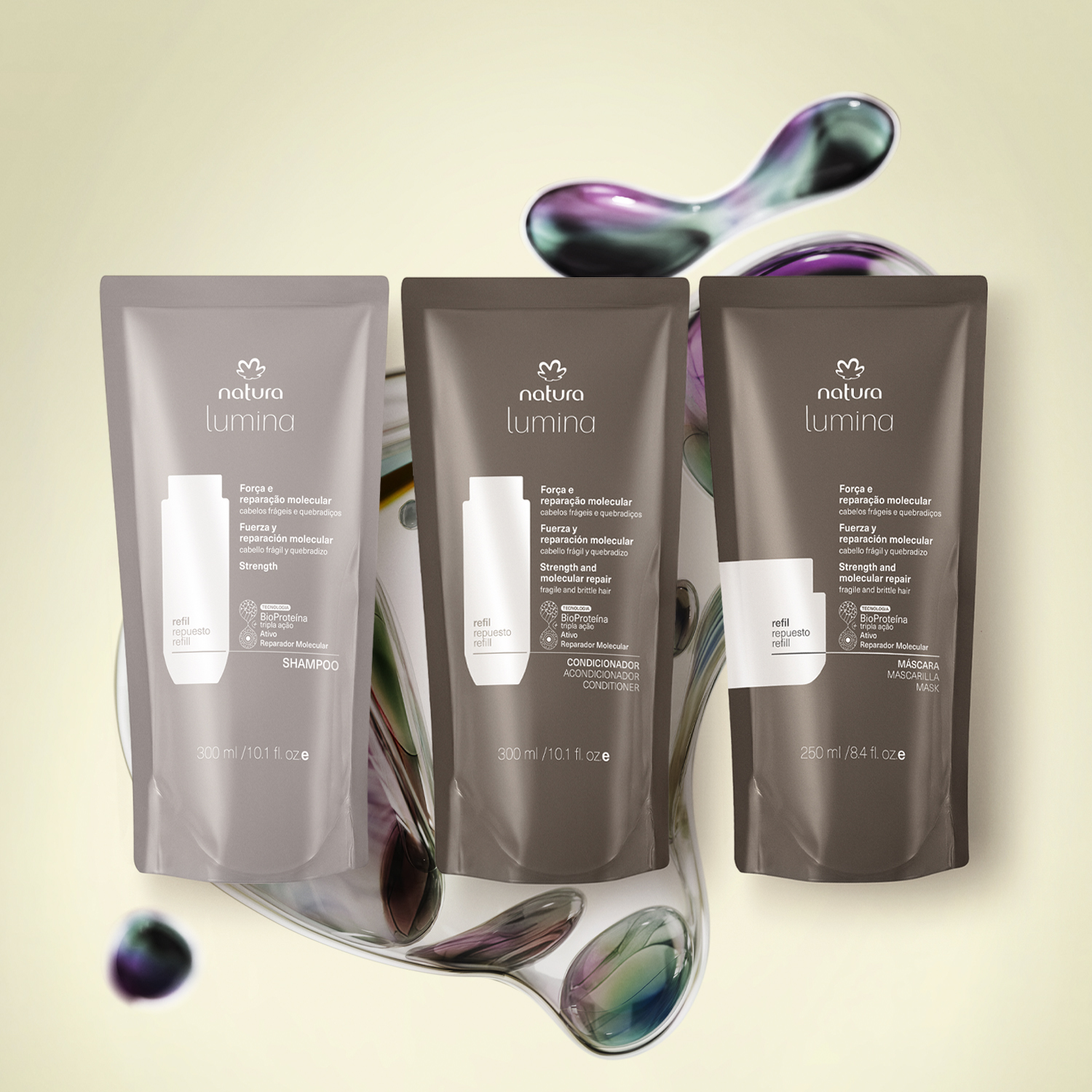 Kit Força e Reparação Molecular Lumina (3 produtos)