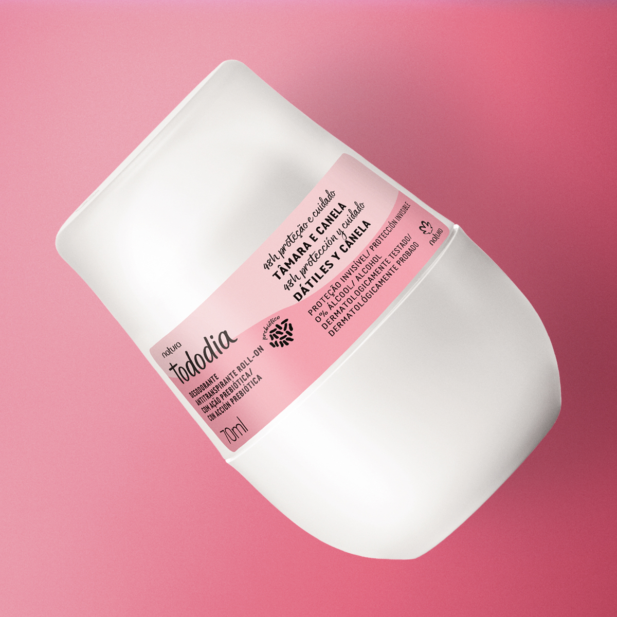 Desodorante Antitranspirante Roll-on Tododia Tâmara e Canela