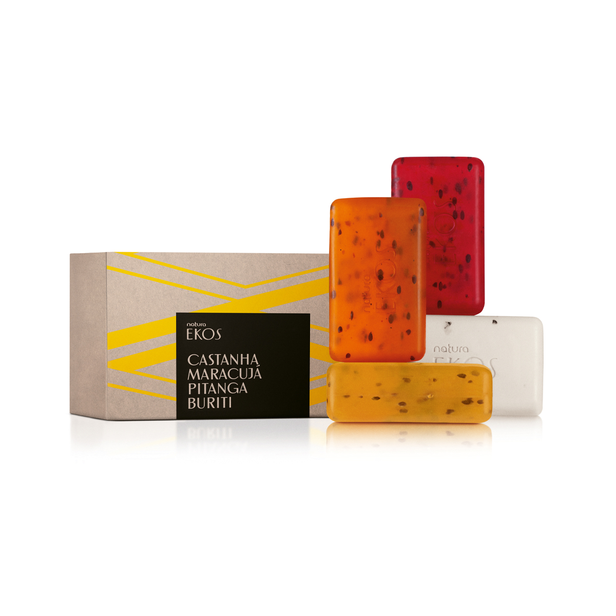 Sabonete em Barra Puro Vegetal Cremoso e Esfoliante Refrescante Ekos