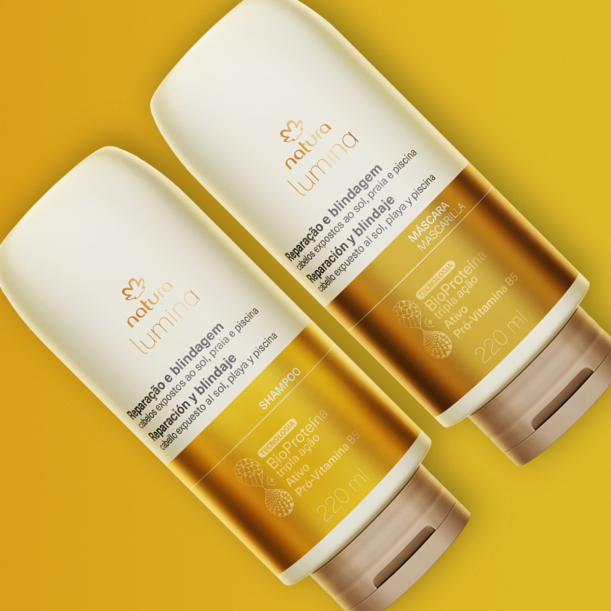 Kit Shampoo e Máscara Lumina para Reparação e Blindagem