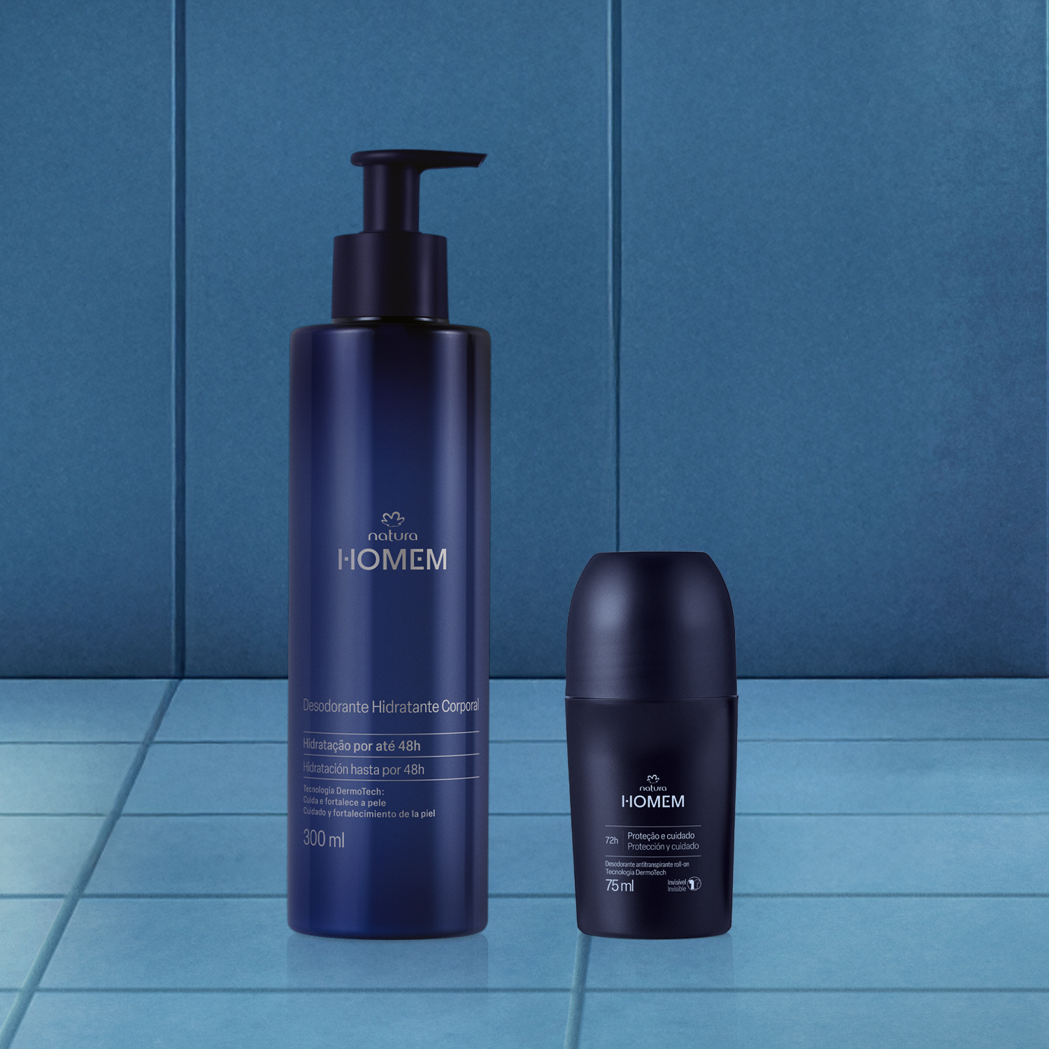 Kit Desodorante Roll-on e Hidratante Corporal Natura Homem (2 produtos)