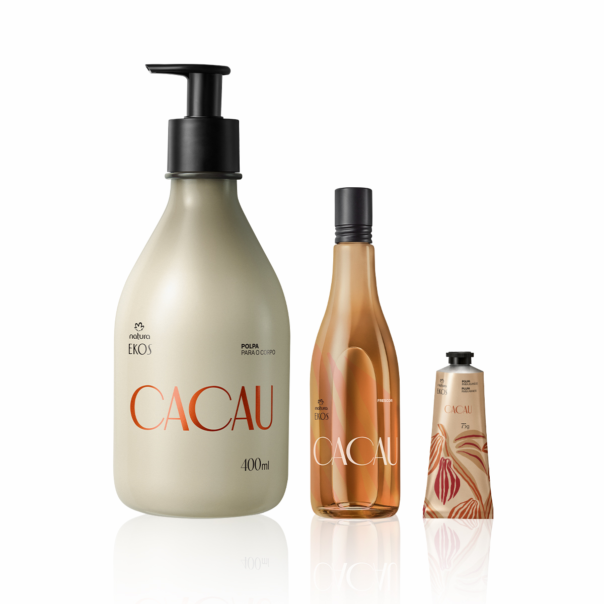 Kit Ekos Cacau Frescor e Hidratante Corpo e Mãos (3 produtos)