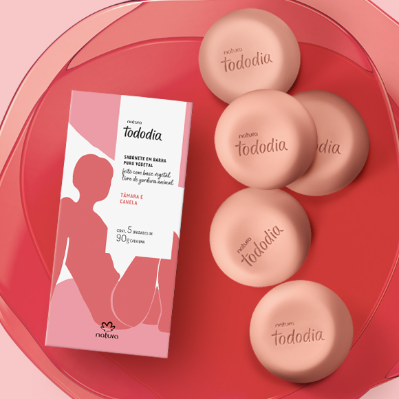 Sabonete em Barra Puro Vegetal Tododia Tâmara e Canela