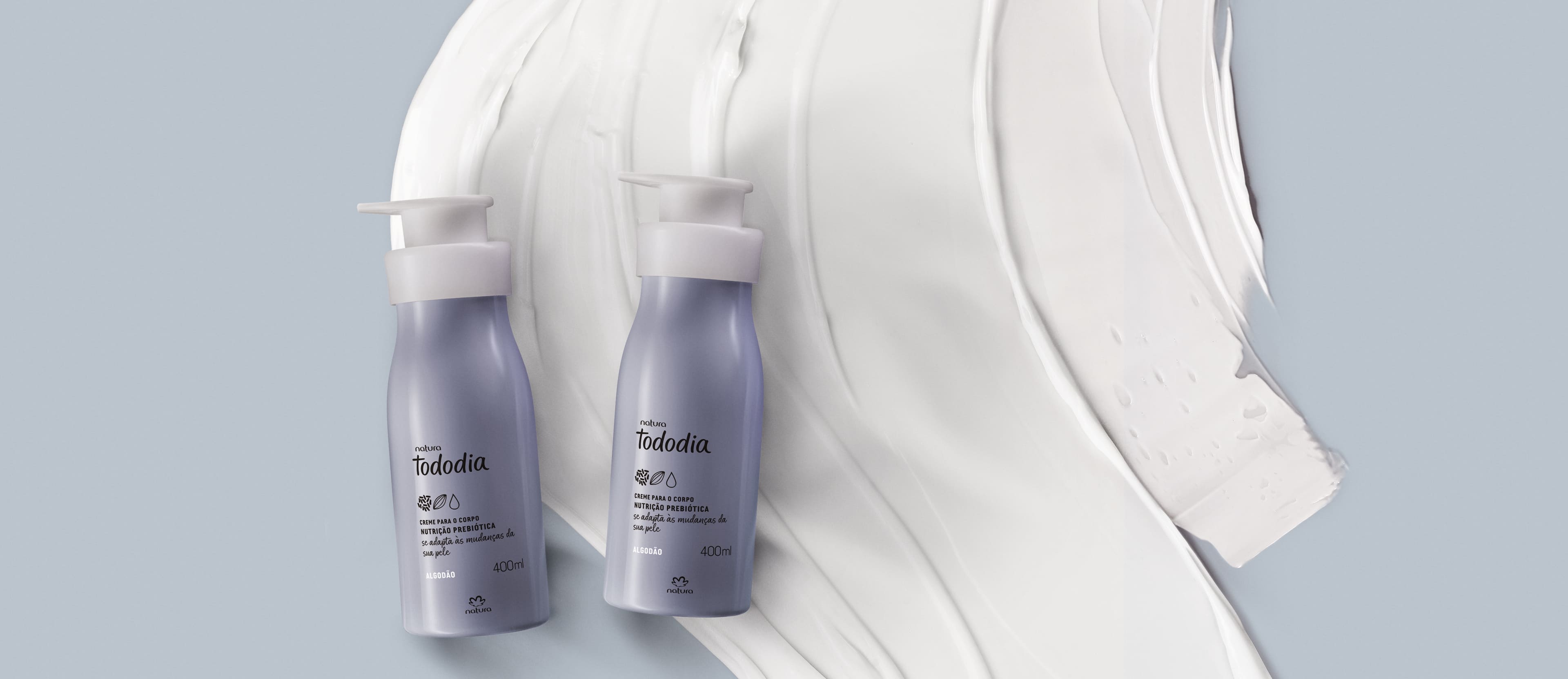 Kit Creme Desodorante Nutritivo Para o Corpo Tododia Algodão (2 unidades)
