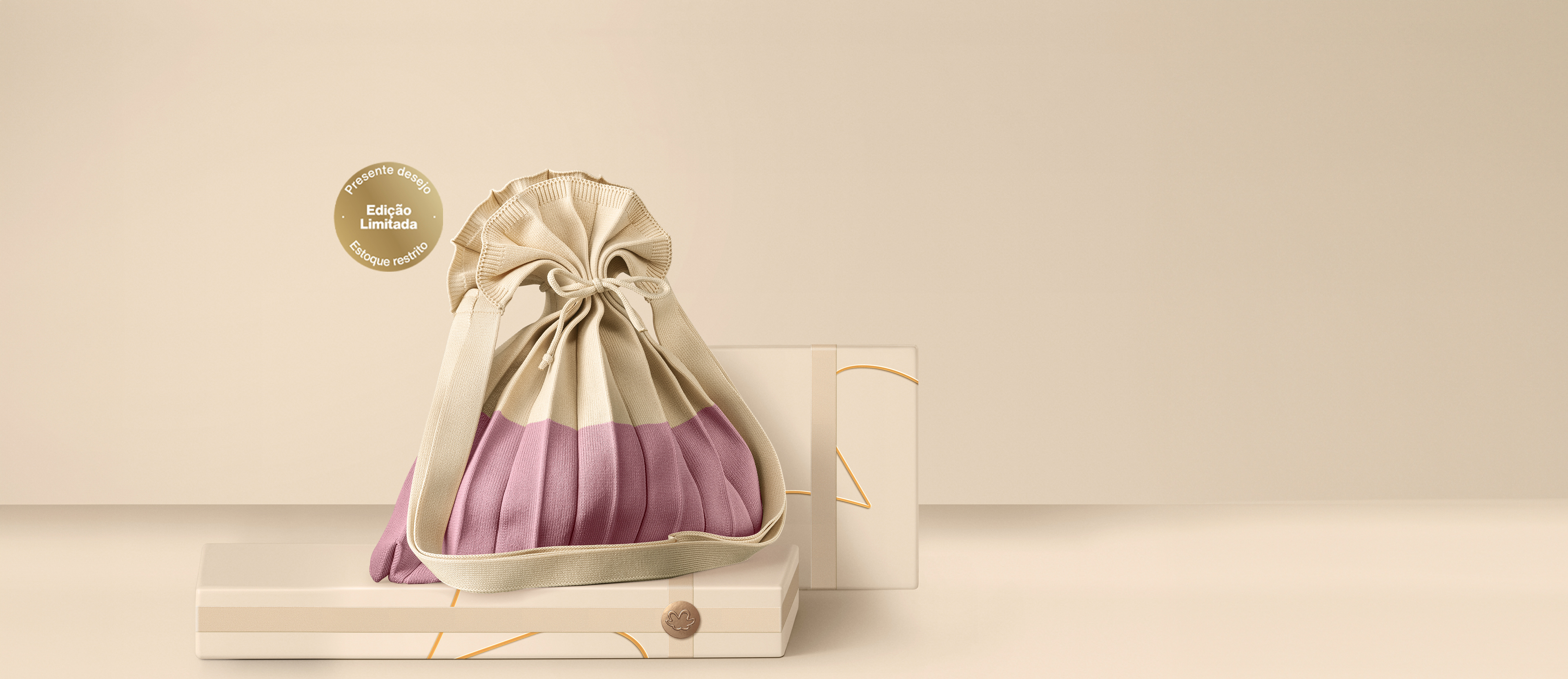 Presente Natura Bolsa de Malha Plissada