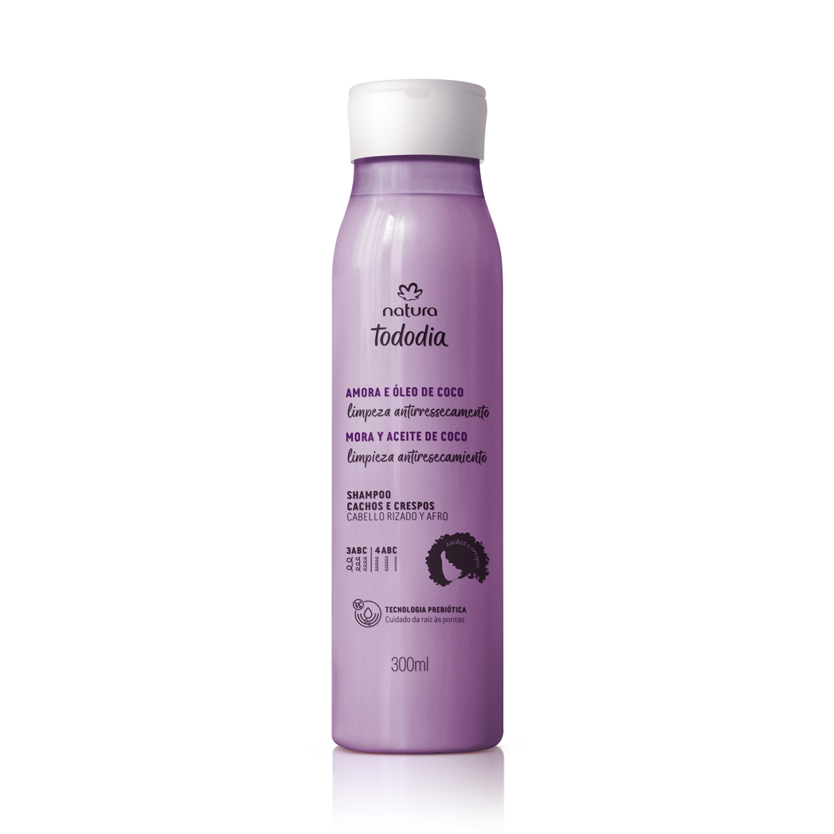 Shampoo Cachos e Crespos Tododia Amora e Óleo de Coco 300 ml