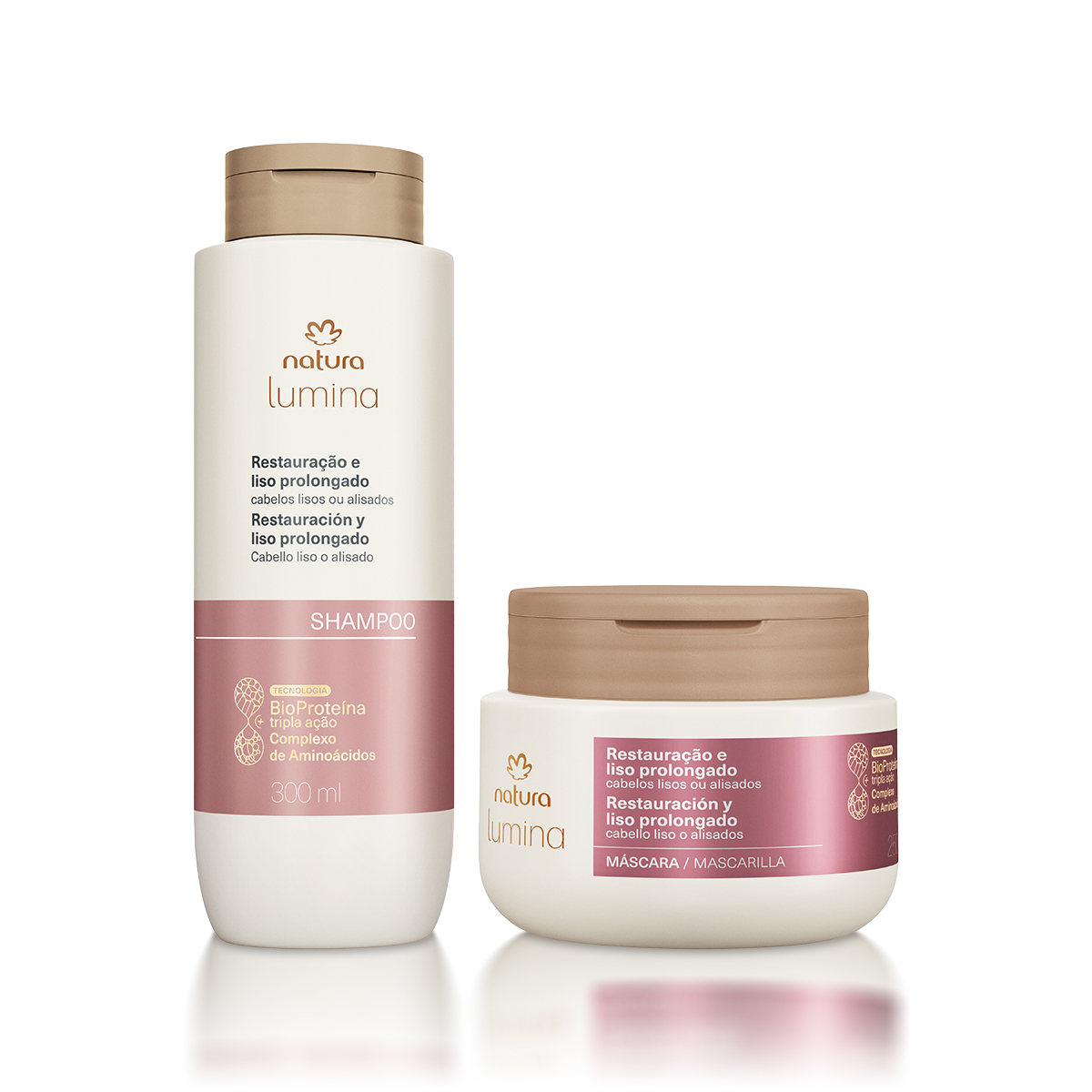 Kit Lumina Restauração e Liso Prolongado Shampoo e Máscara