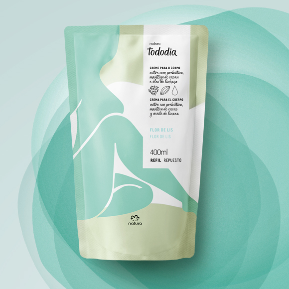 Refil Creme Desodorante Nutritivo para o Corpo Tododia Flor de Lis