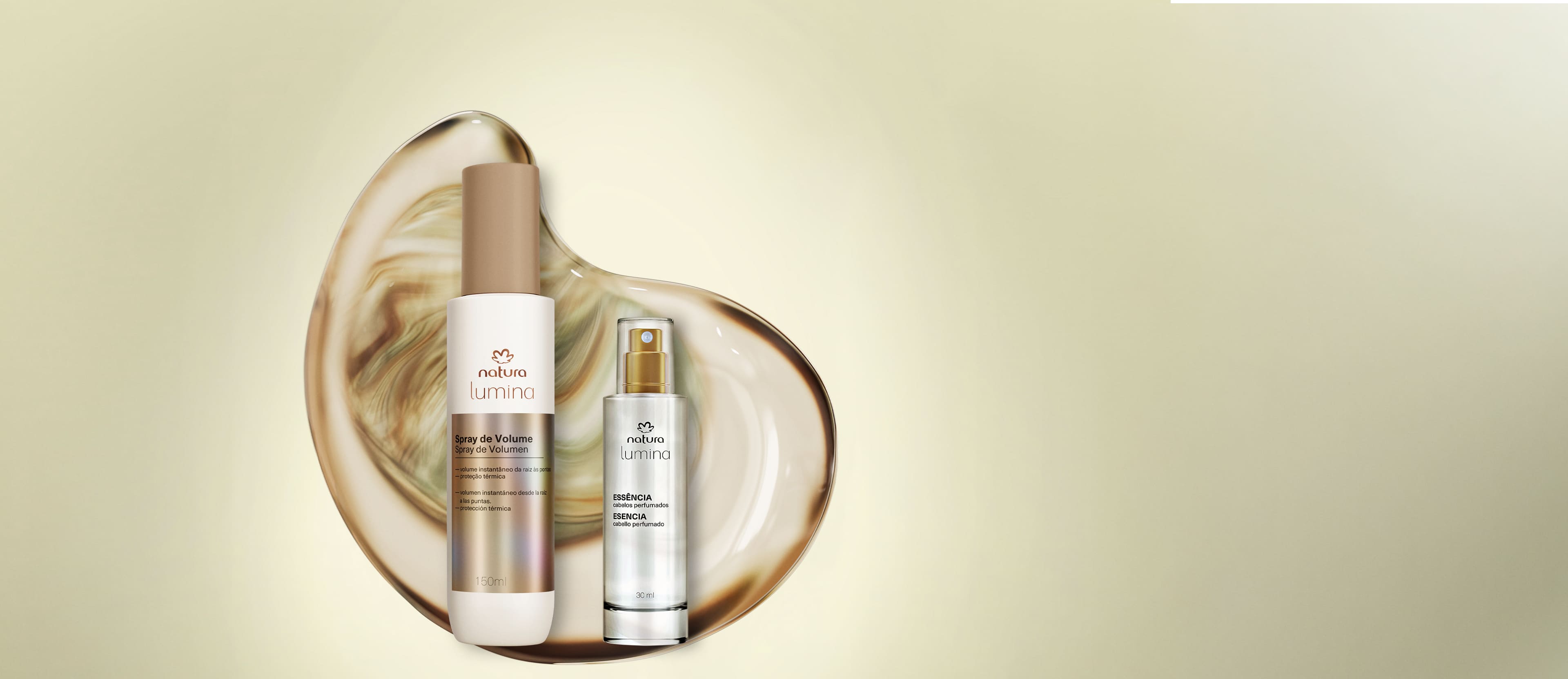 Kit Spray de Volume e Essência para Finalização Lumina (2 produtos)