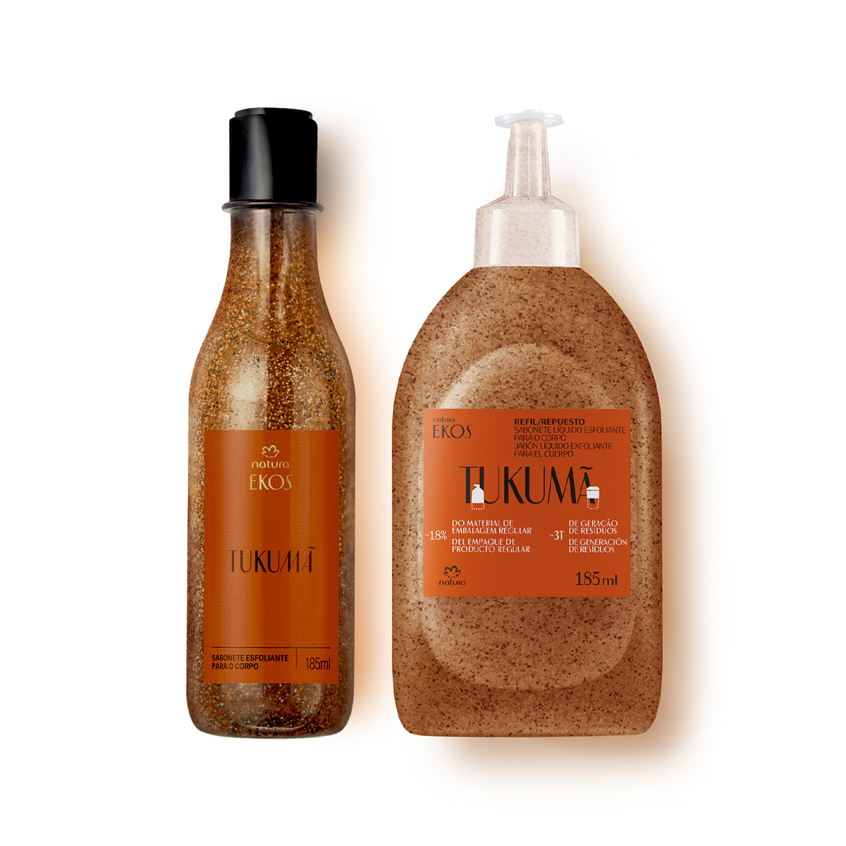 Kit Sabonete Líquido Esfoliante para o Corpo Ekos Tukumã com Refil
  
