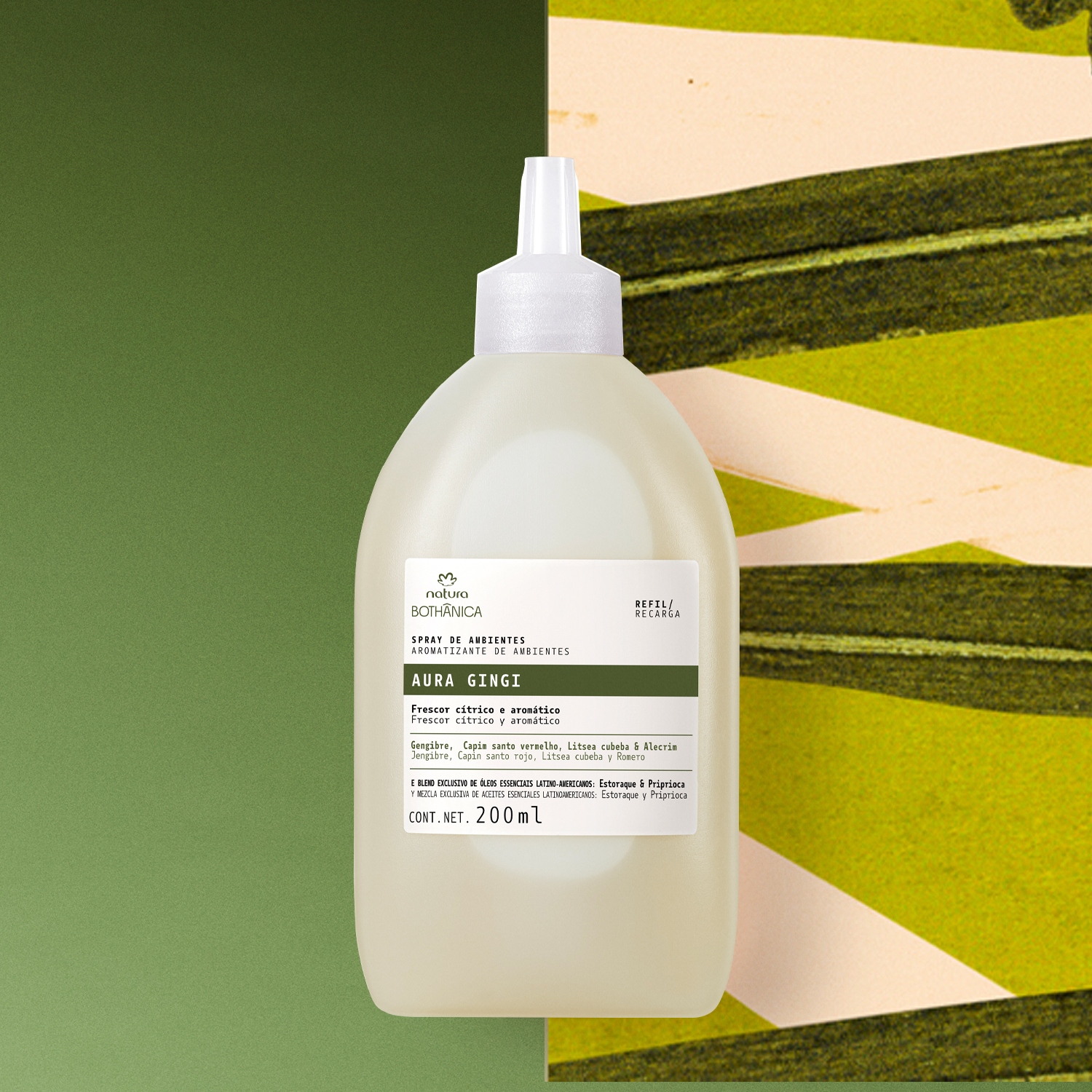 Refil Spray de Ambientes Bothânica Aura Gingi 200 ml