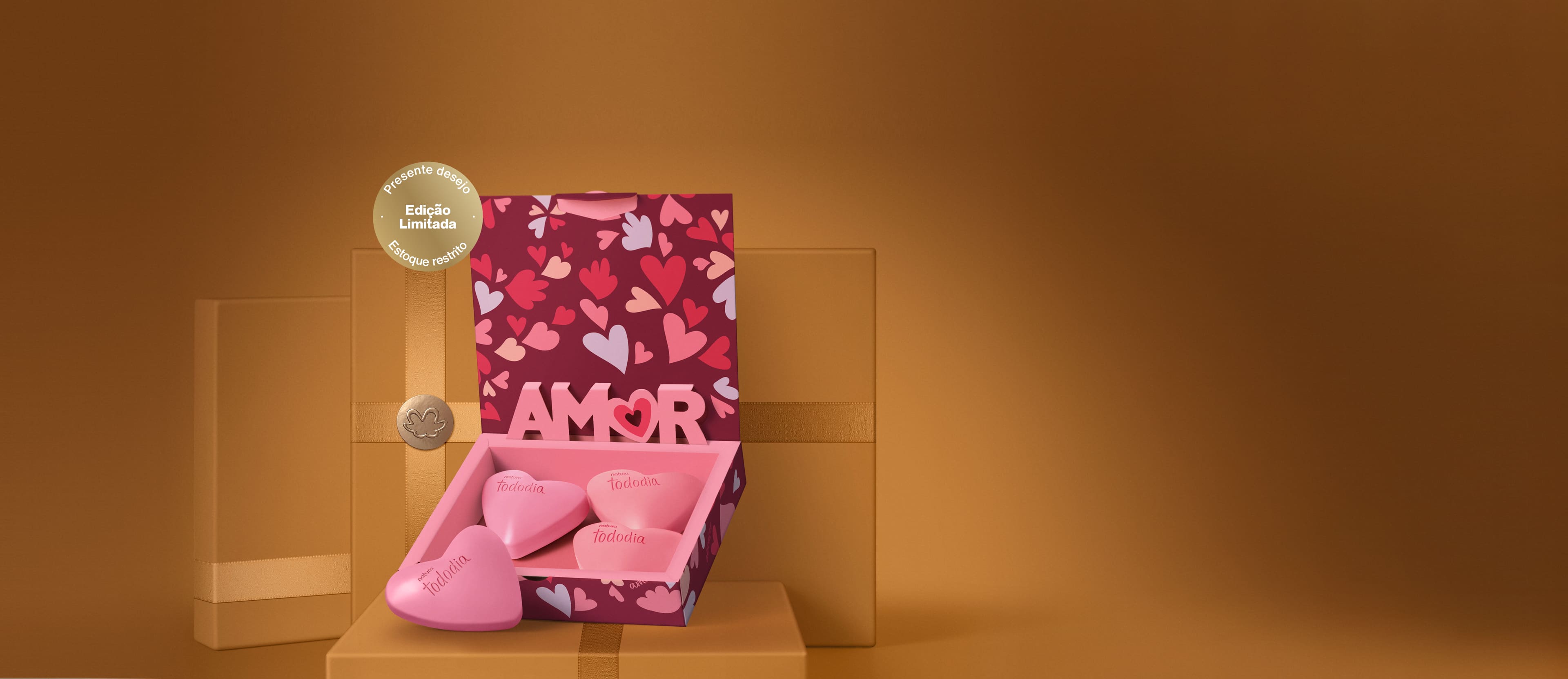 Presente Natura Tododia Sabonetes Sortidos Corações (4 barras)