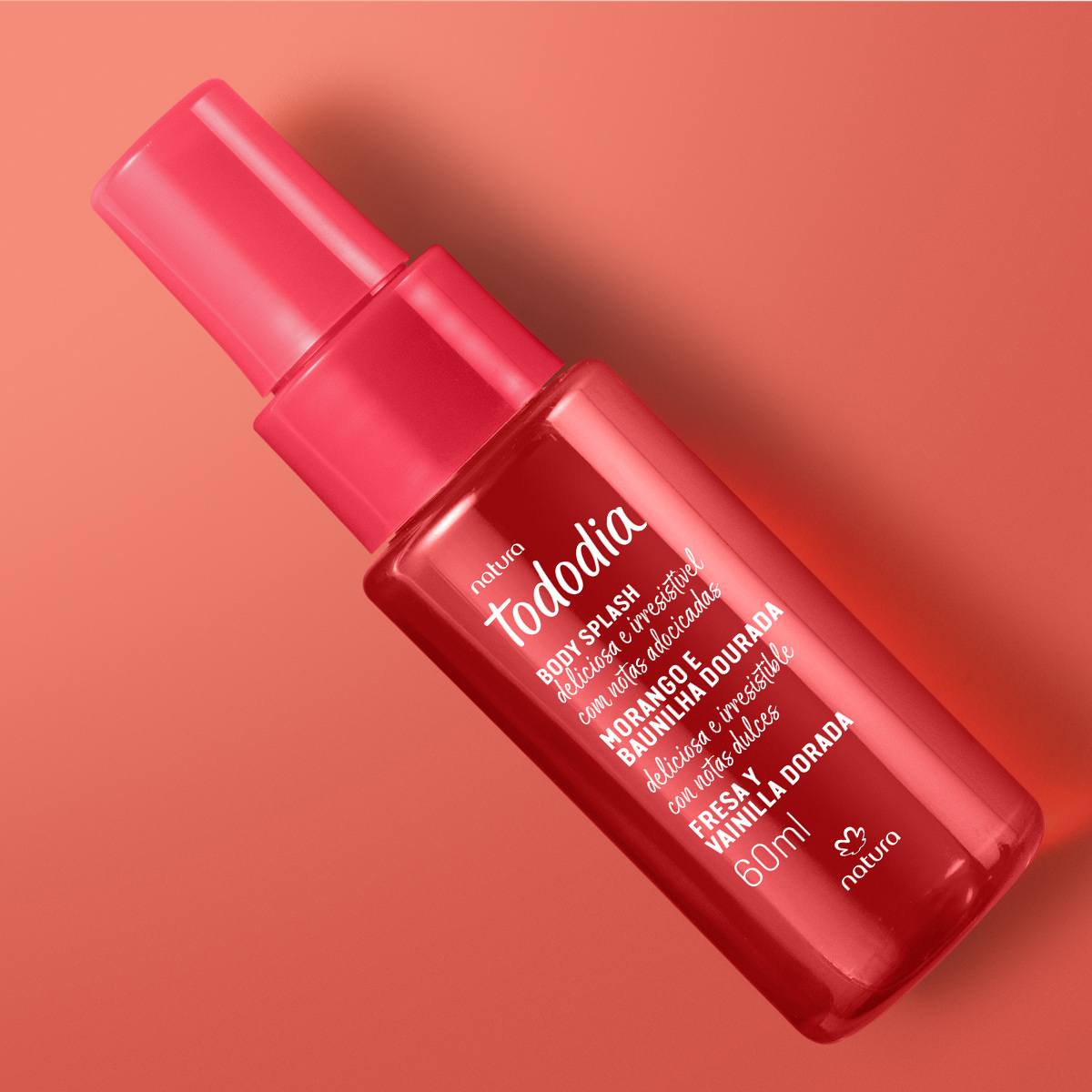Body Splash Tododia Morango e Baunilha Dourada 60 ml