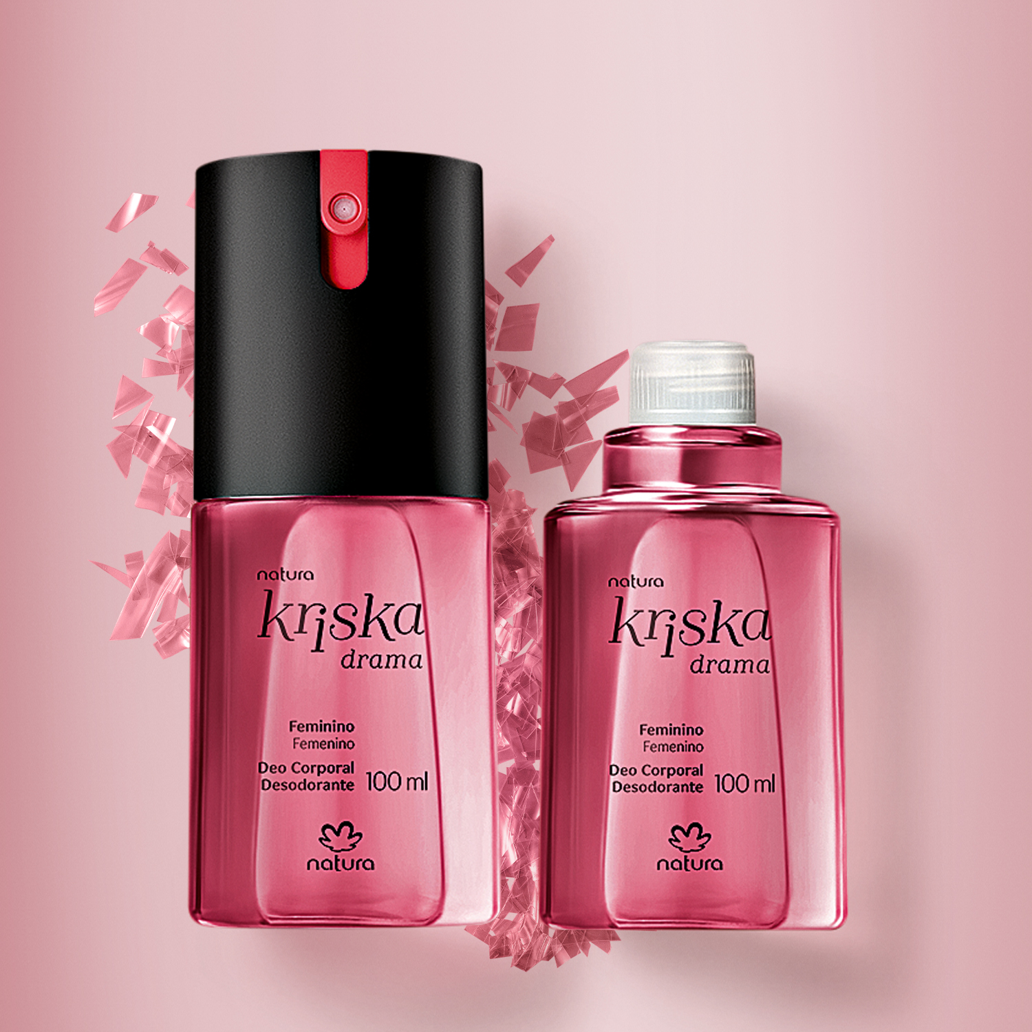 Kit Desodorante Corporal Kriska Drama com Refil (2 produtos)