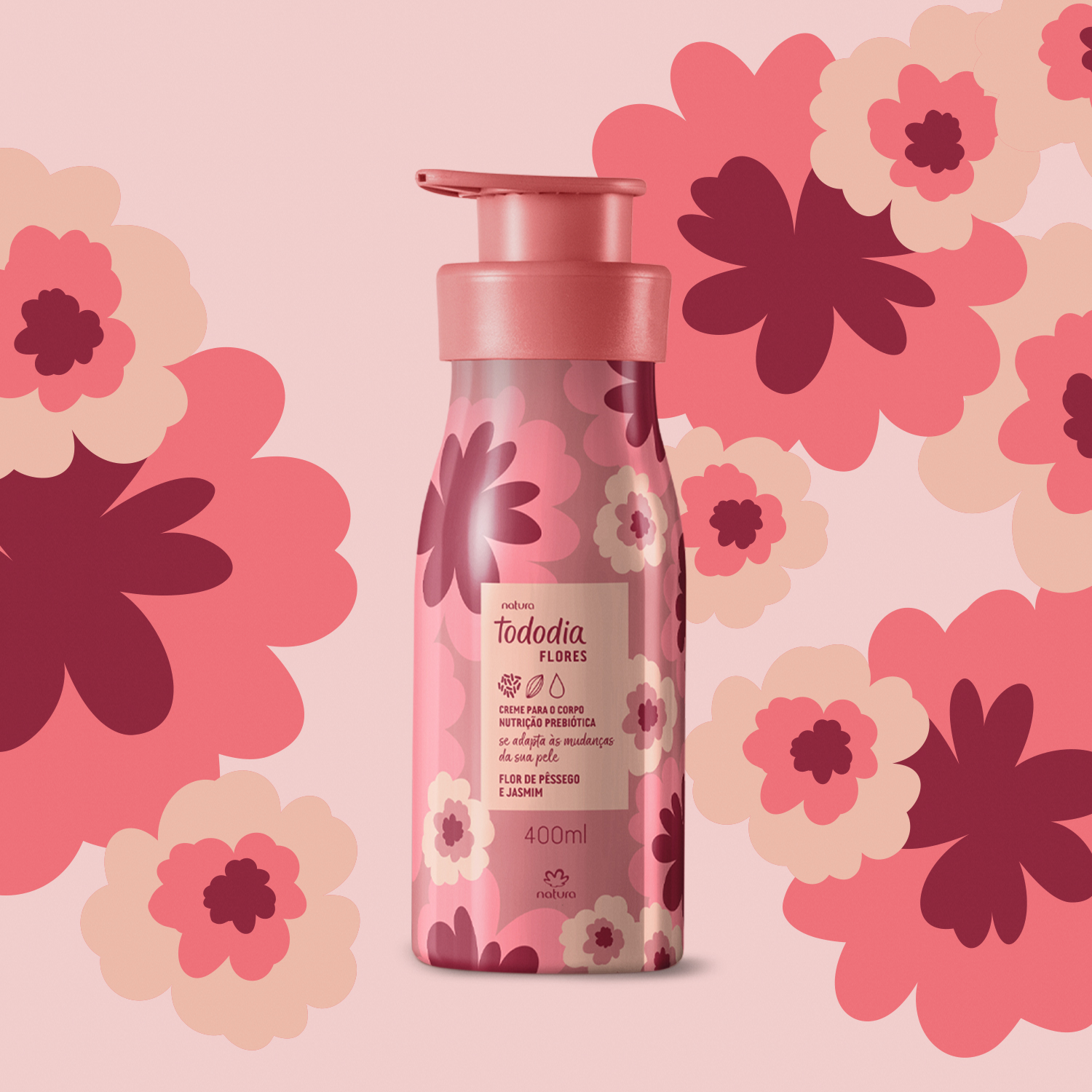 Creme Desodorante Nutritivo para o Corpo Tododia Flores
