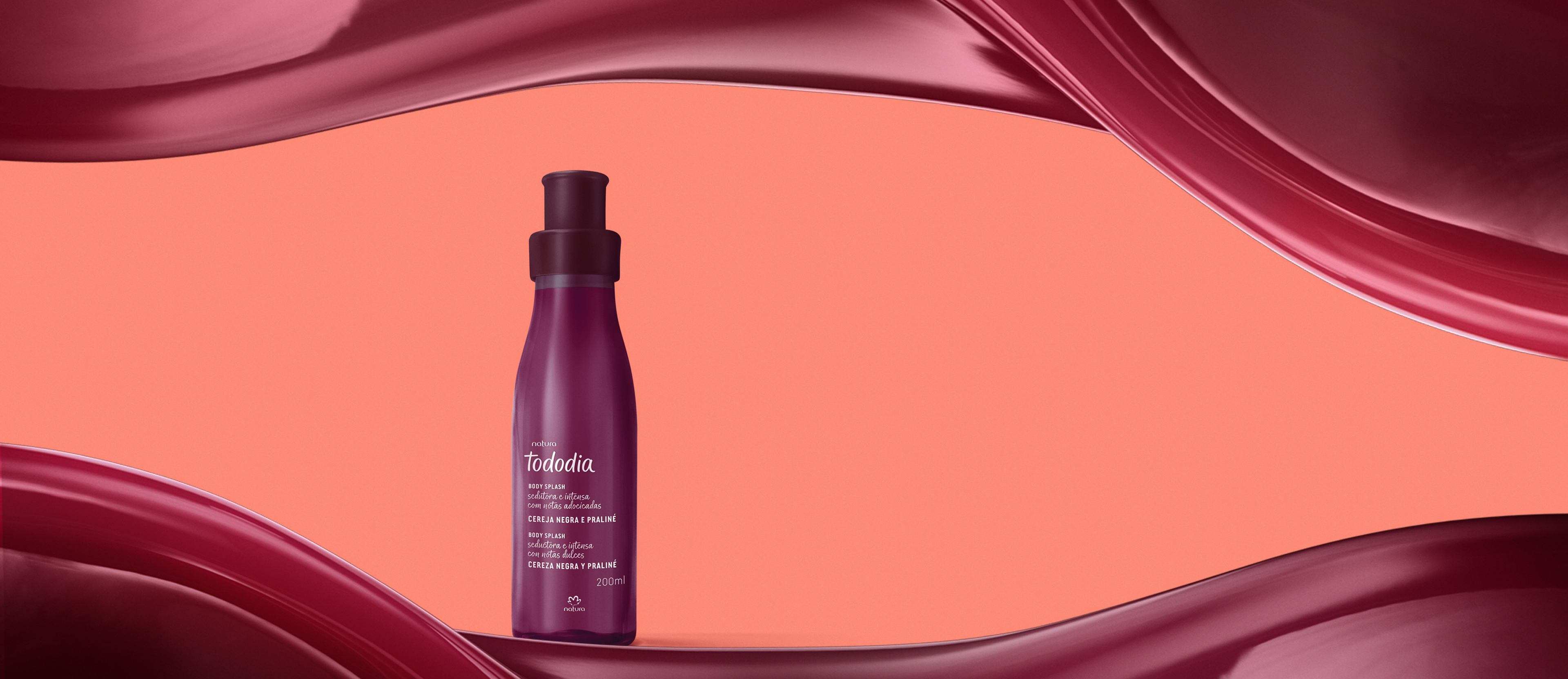 Body Splash Tododia Cereja Negra e Praliné 200 ml
