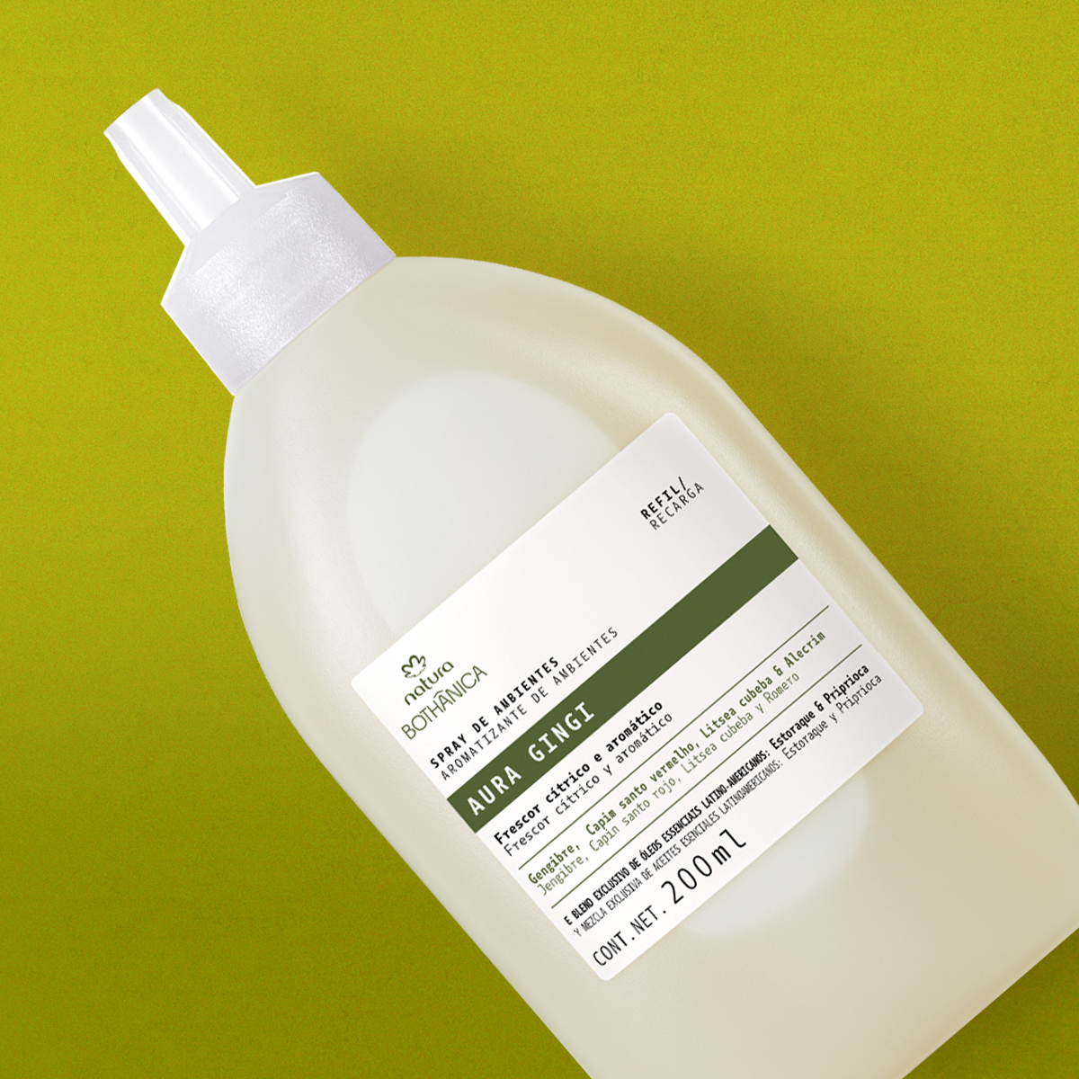 Refil Spray de Ambientes Bothânica Aura Gingi 200 ml