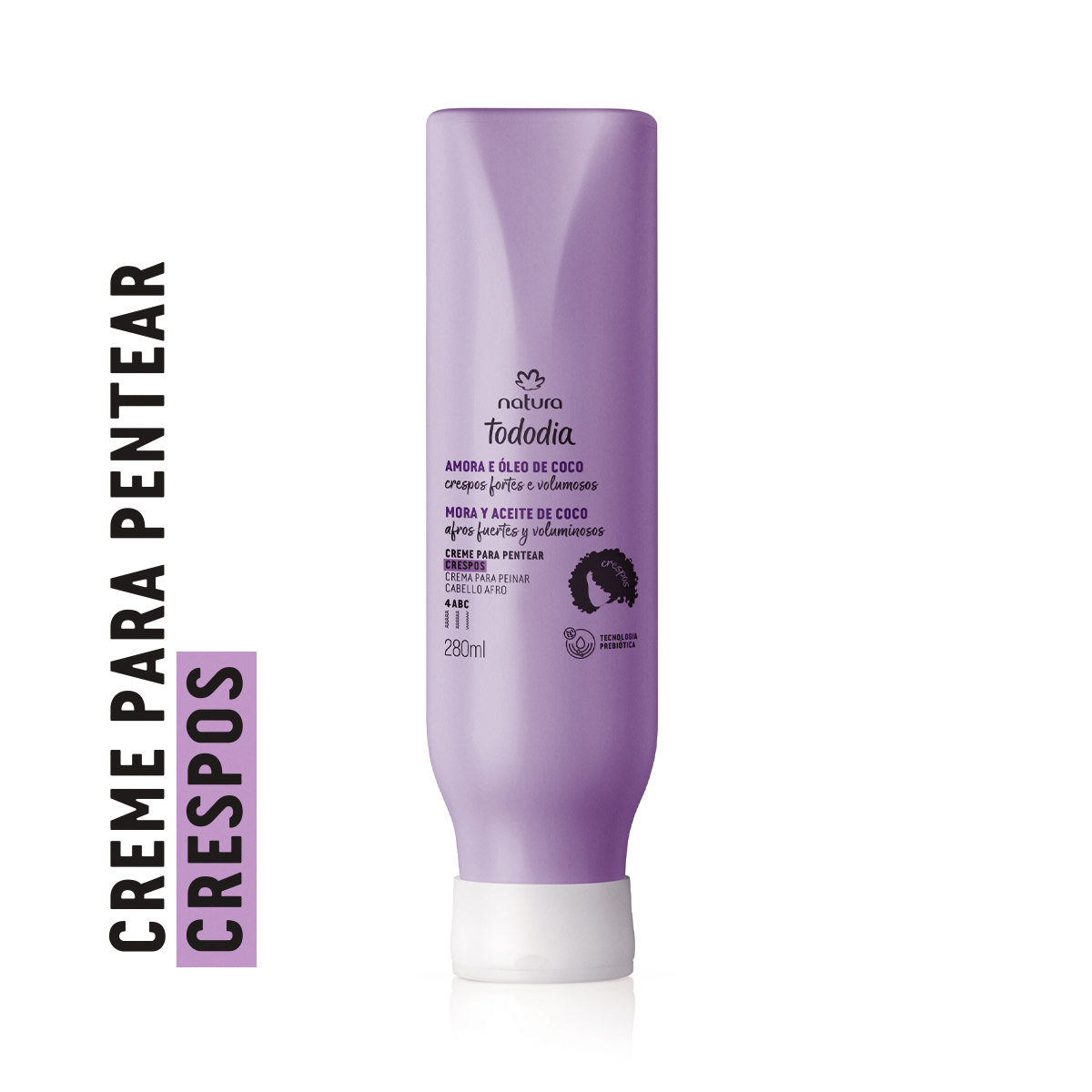 Creme para Pentear Crespos Tododia Amora e Óleo de Coco 280 ml