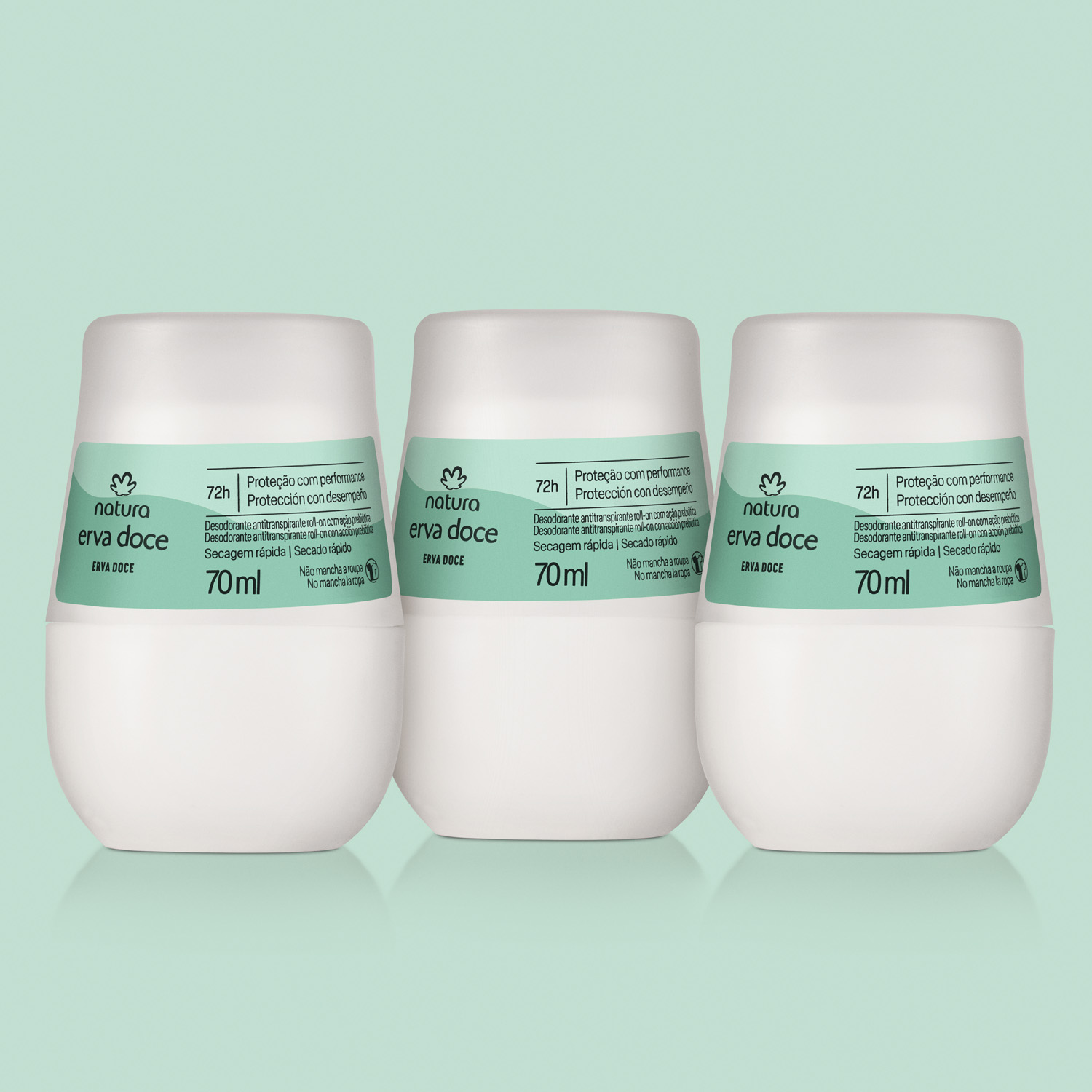 Kit Desodorante Antitranspirante Roll-On Erva Doce